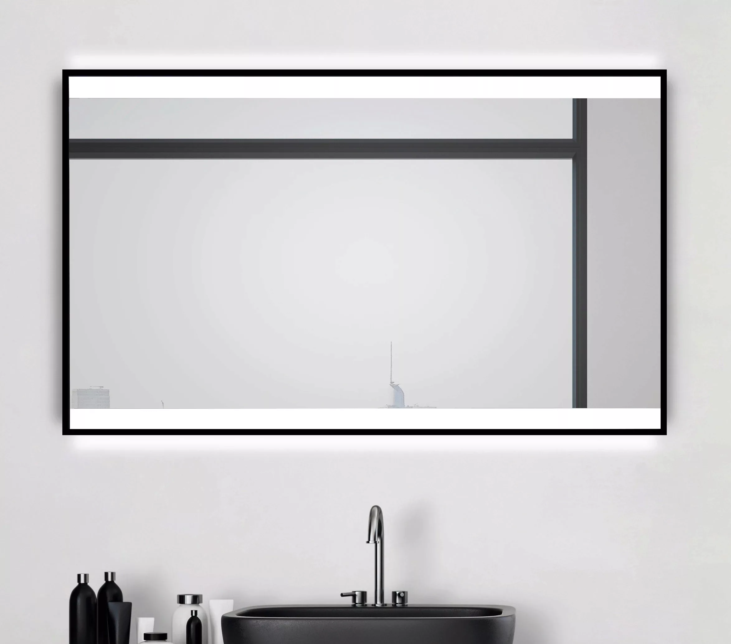 DSK Design LED-Lichtspiegel Black Stark 120 cm x 70 cm günstig online kaufen