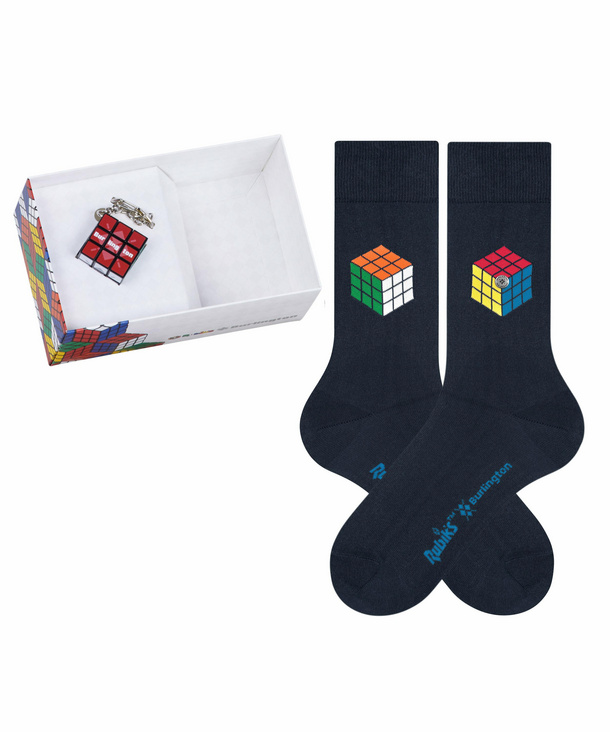 Burlington Rubiks Cube Herren Geschenkbox, 40-46, Blau, Motiv, Baumwolle, 2 günstig online kaufen