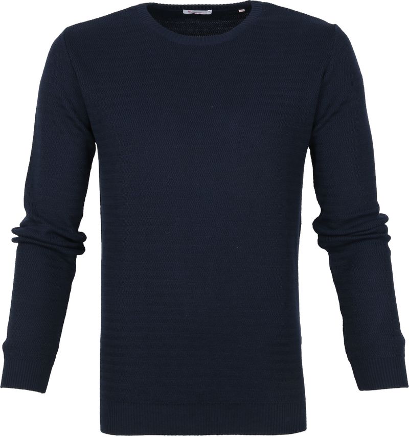 KnowledgeCotton Apparel Pullover Waves Navy - Größe XL günstig online kaufen