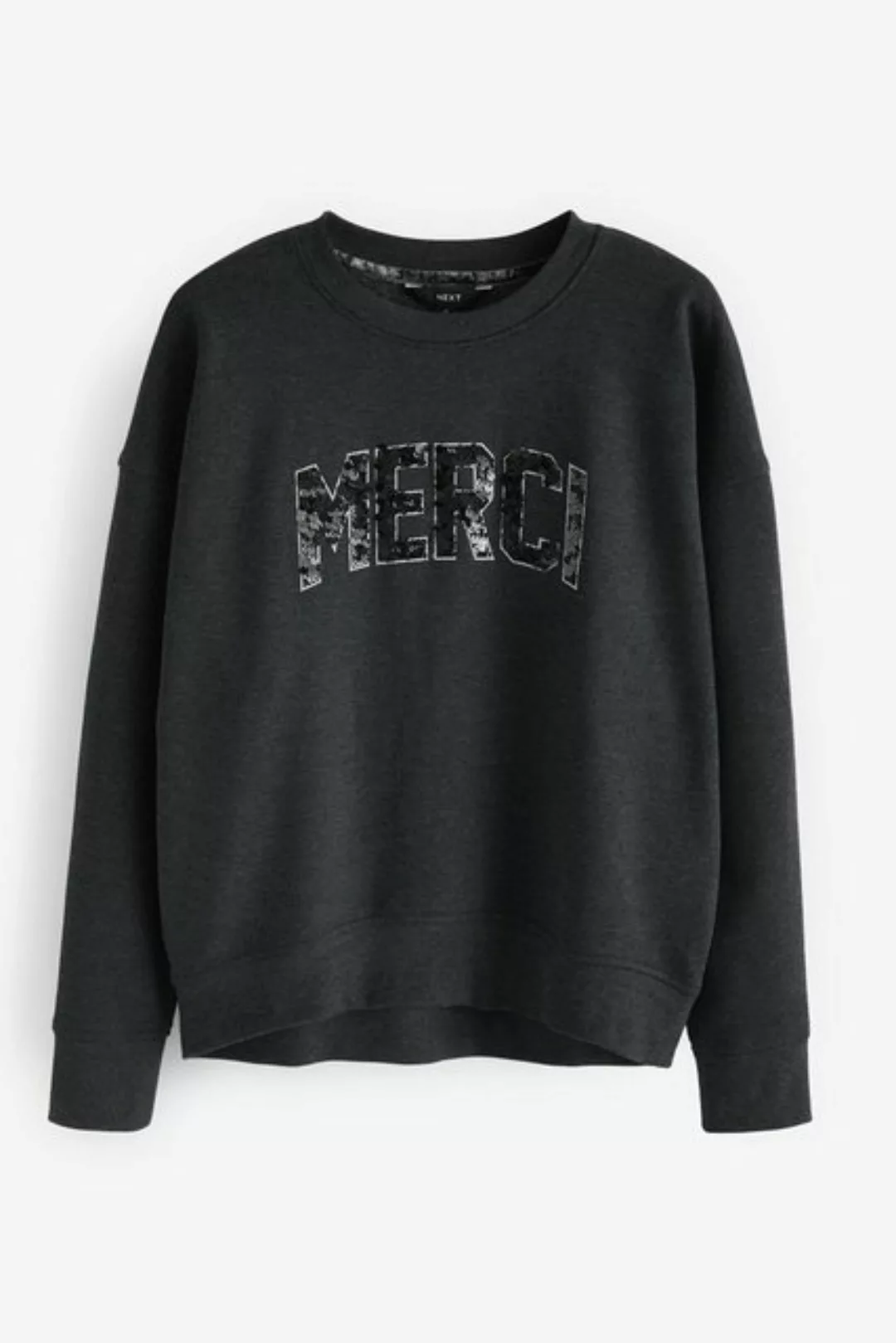 Next Sweatshirt Merci-Grafik-Sweatshirt mit Pailletten (1-tlg) günstig online kaufen
