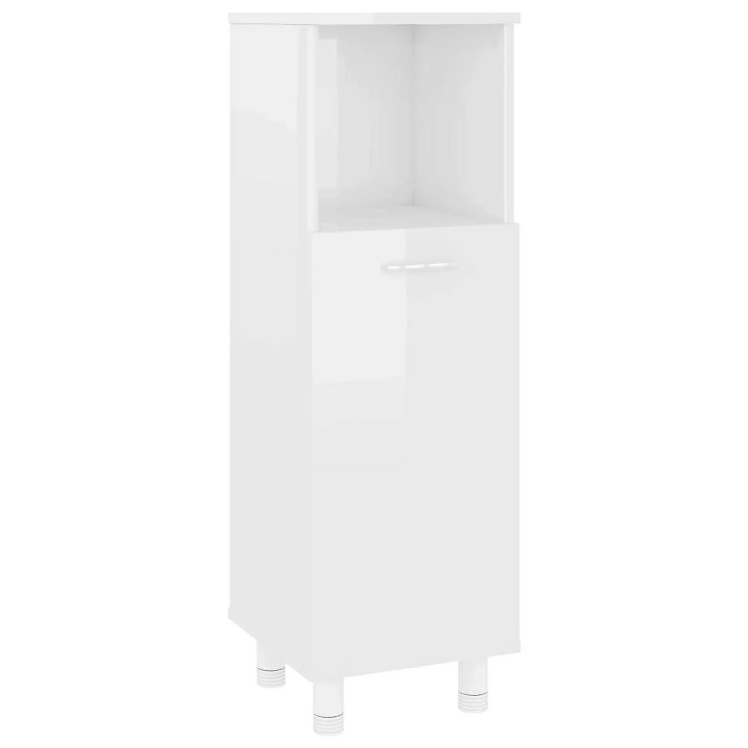 Badezimmerschrank Hochglanz-weiß 30x30x95 Cm Spanplatte günstig online kaufen