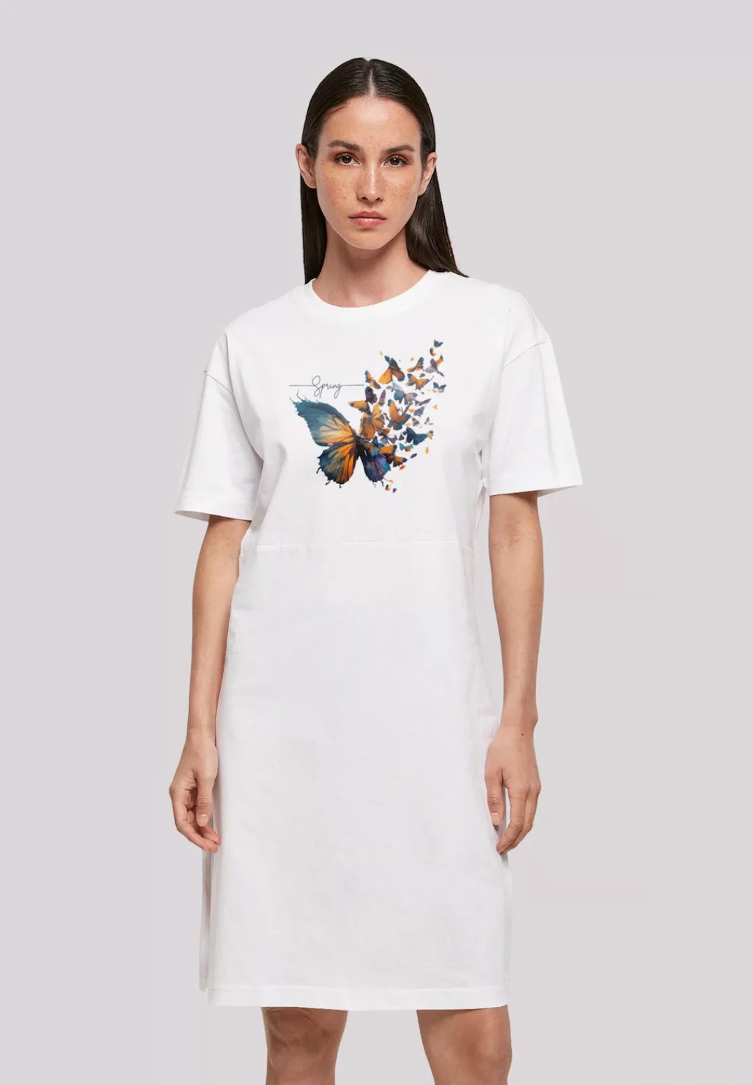 F4NT4STIC Shirtkleid "Schmetterling Frühlings Oversize Kleid" günstig online kaufen