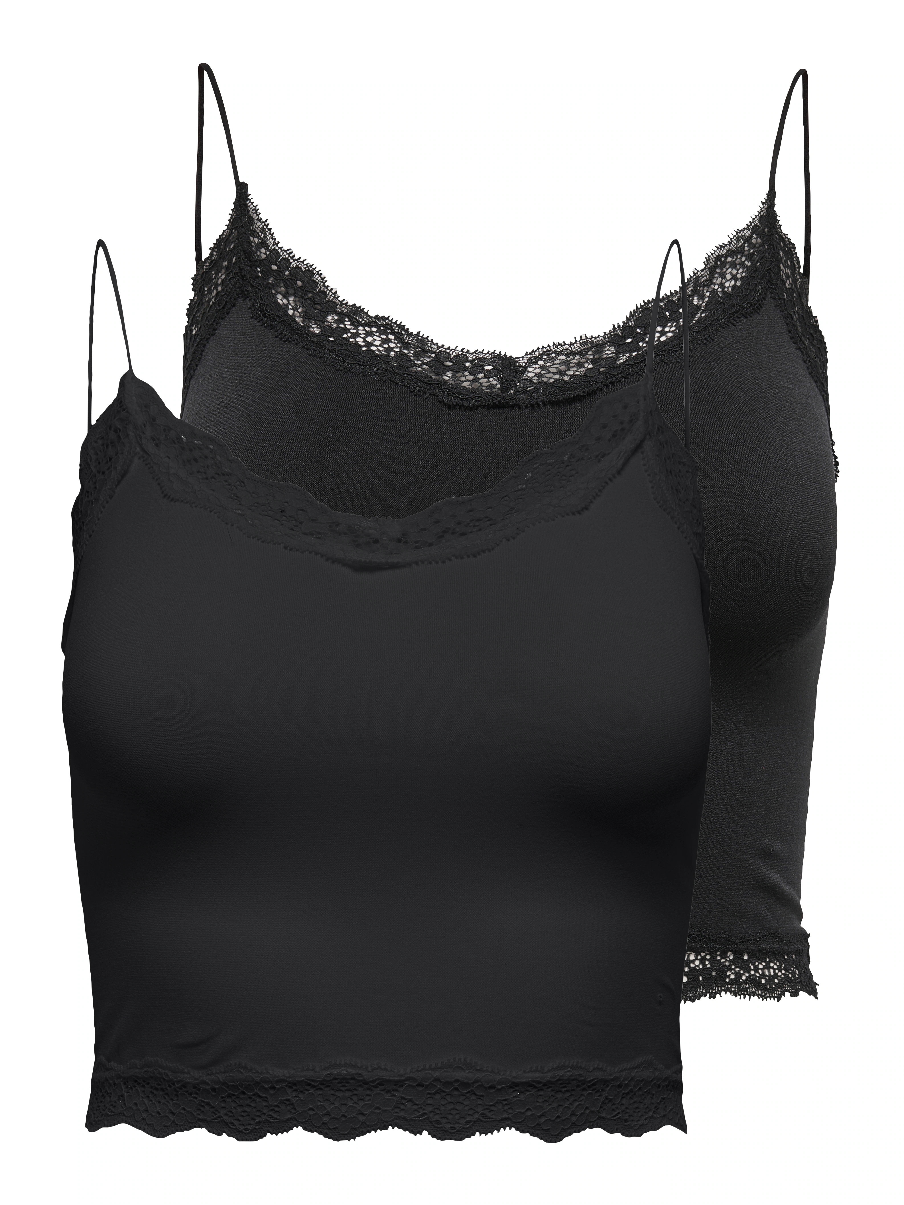 ONLY Trägertop "ONLVICKY LACE SEAML 2-PACK CROPPED TOP", (Packung, 2 tlg.) günstig online kaufen