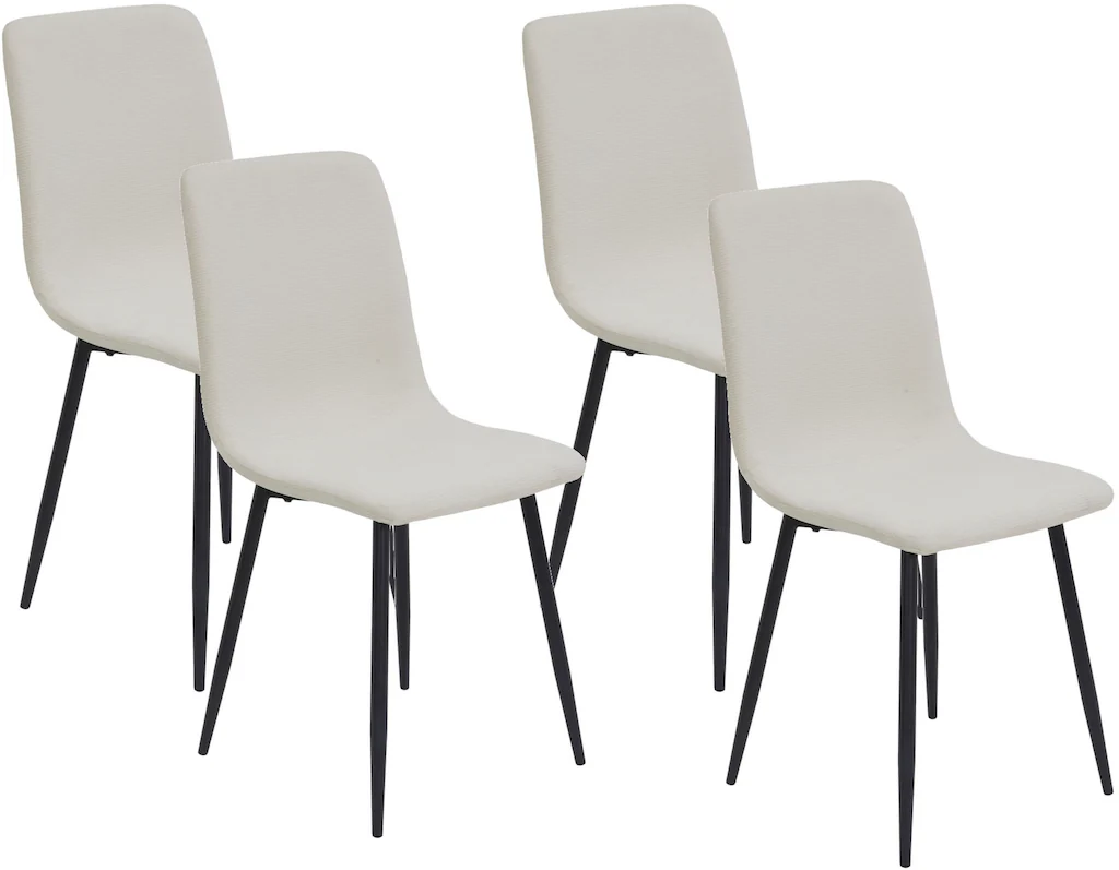 HELA 4-Fußstuhl "LEIPZIG", (Set), 4 St., Microfaser-Cord, 4-Fuß,Rundrohrges günstig online kaufen
