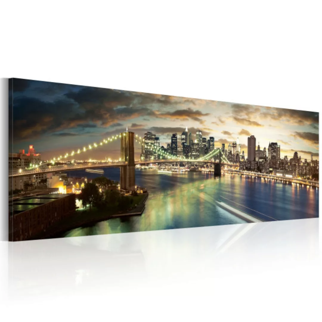 Wandbild The East River at night XXL günstig online kaufen