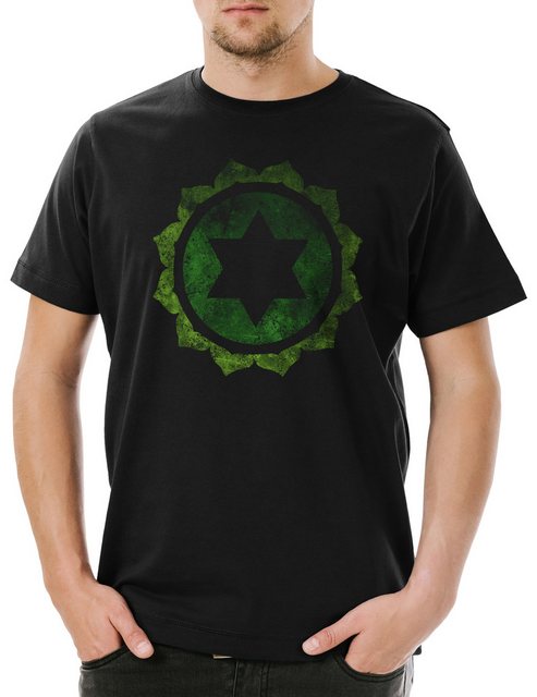 Urban Backwoods Print-Shirt Chakra Anahata Herren T-Shirt Herz Herzchakra z günstig online kaufen