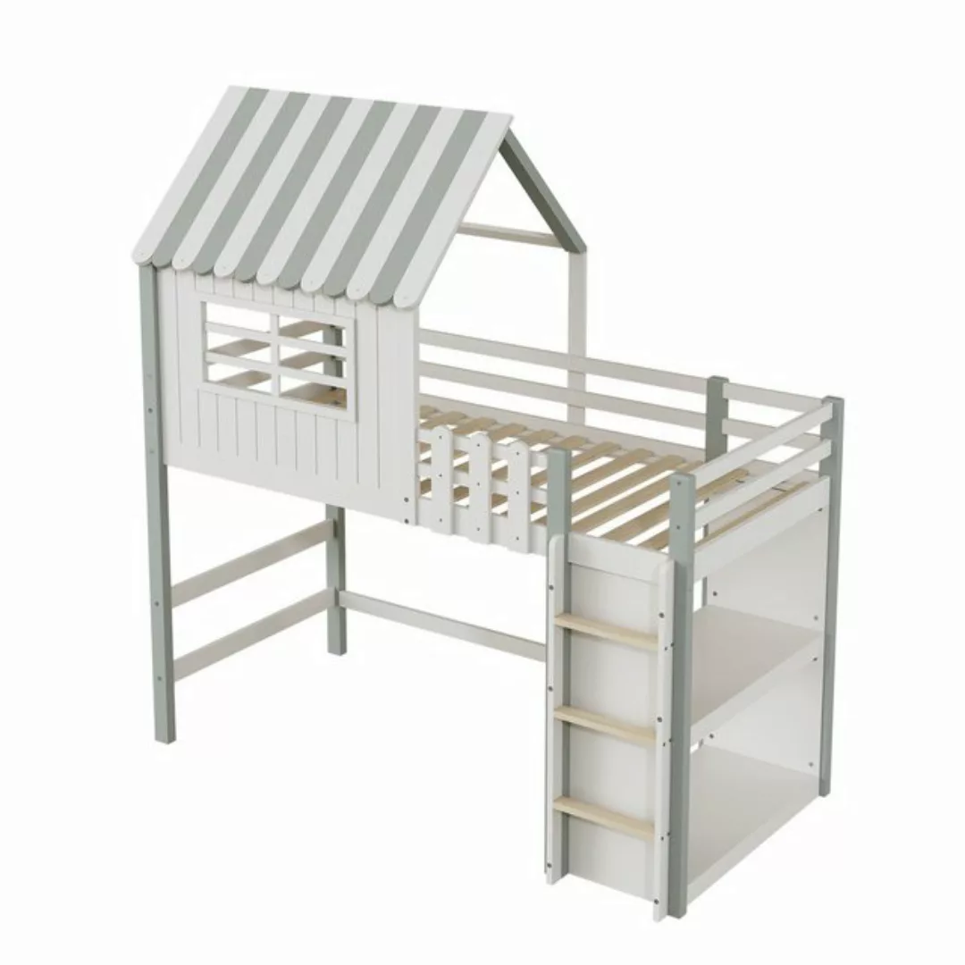 EXTSUD Kinderbett Kinderbett 90x200 cm hoch und niedrig Bett,mit Sicherheit günstig online kaufen