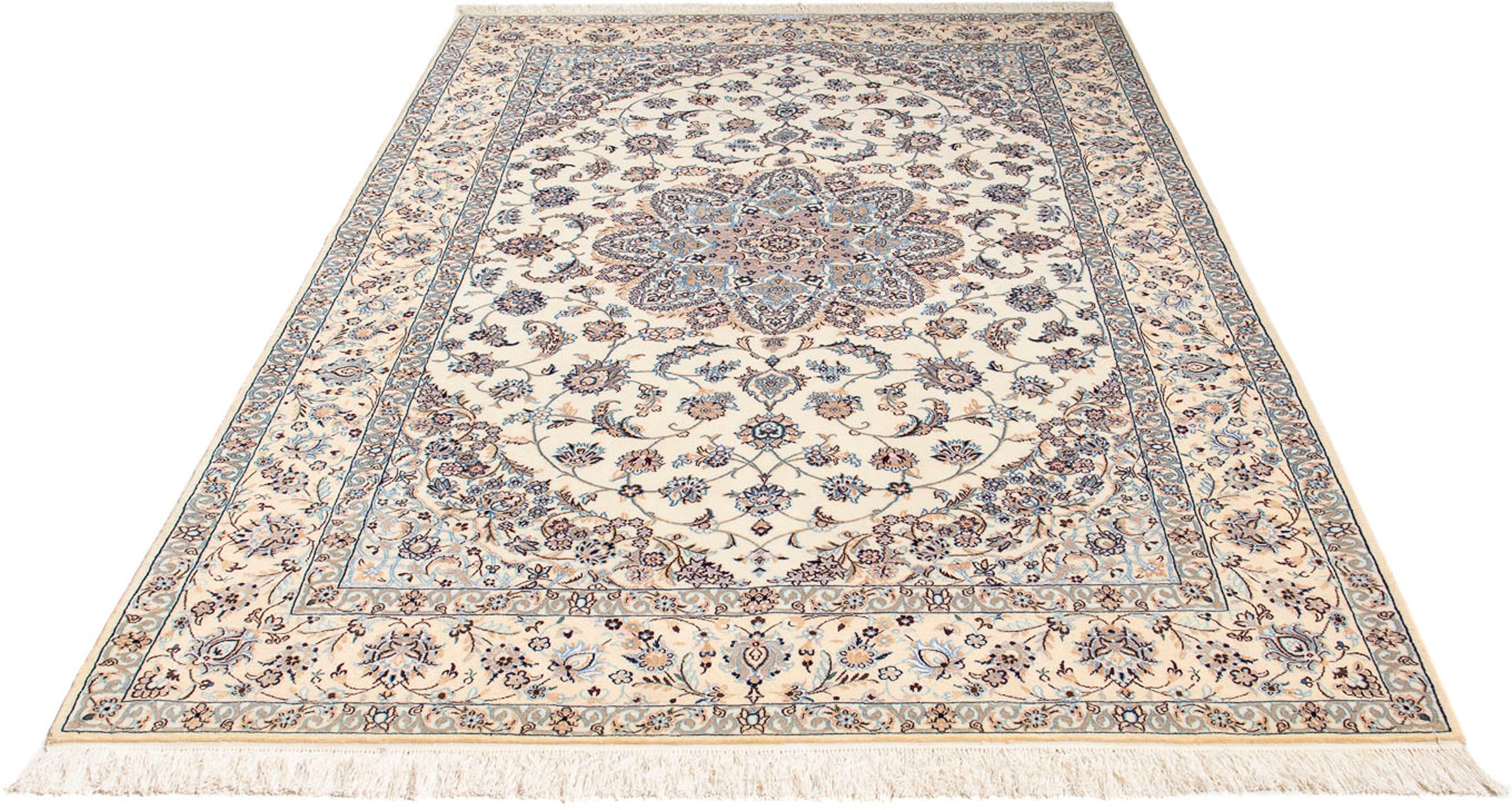 morgenland Orientteppich »Perser - Nain - Premium - 235 x 153 cm - beige«, günstig online kaufen