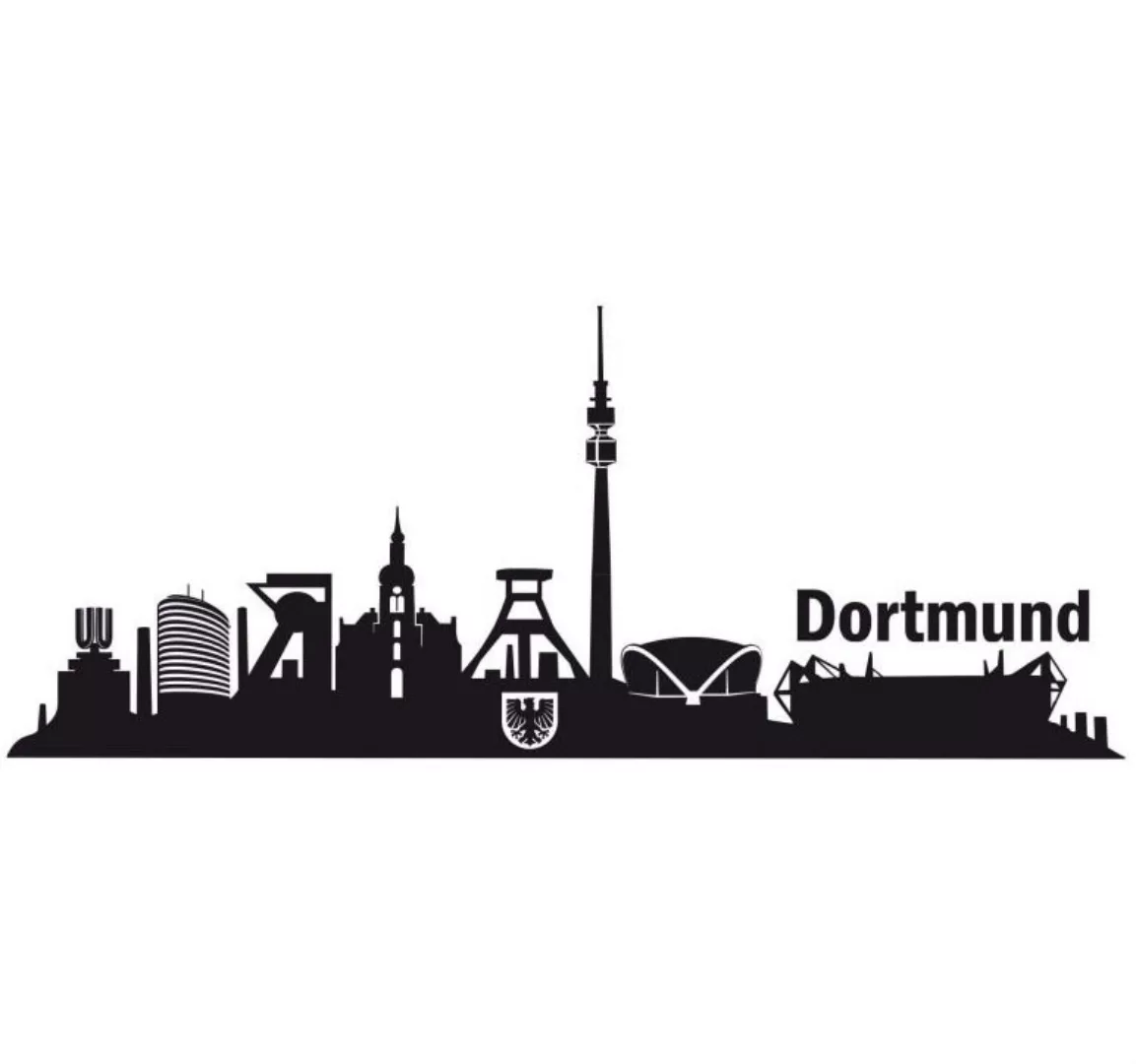 Wall-Art Wandtattoo »XXL Stadt Skyline Dortmund 90cm«, (1 St.), selbstklebe günstig online kaufen