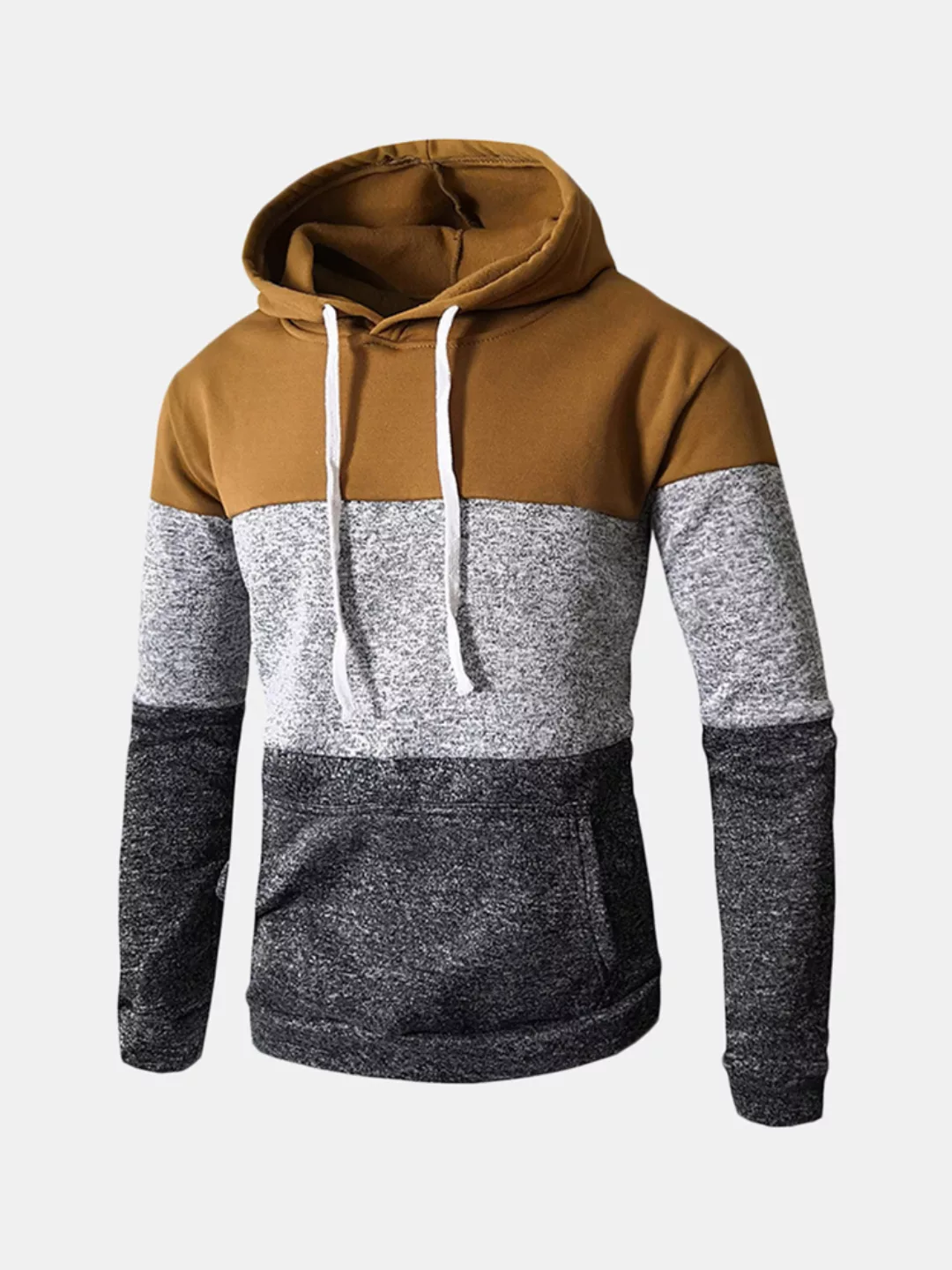 Herren Casual Stitching Drawstring Design Sweatshirt Langarm Cotton Hoodies günstig online kaufen