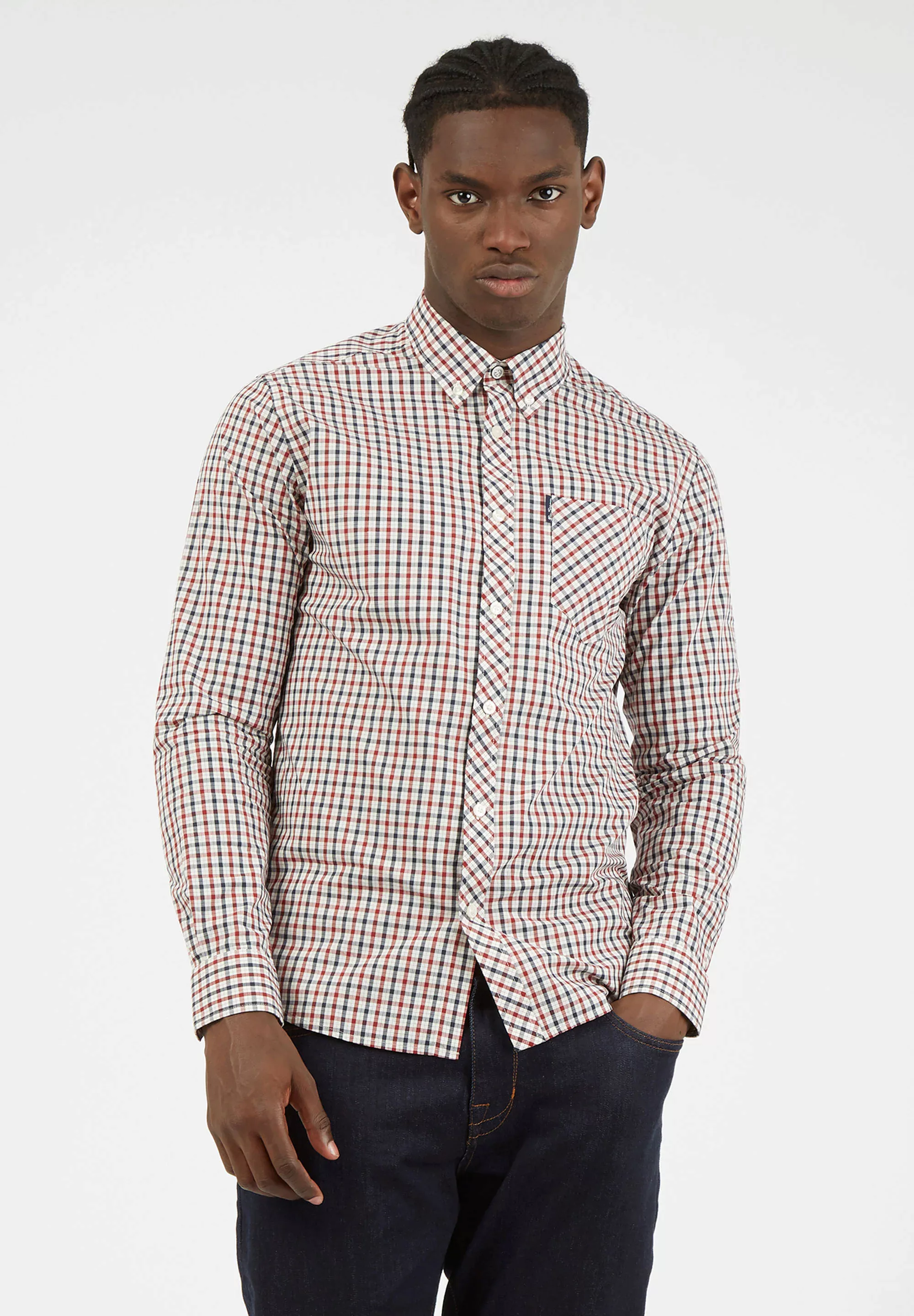 Ben Sherman Langarmhemd "Signature", 3 Finger Button Down Kragen günstig online kaufen