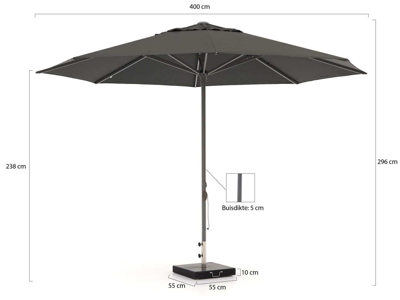 Shadowline Cuba Sonnenschirm ø 400 cm günstig online kaufen