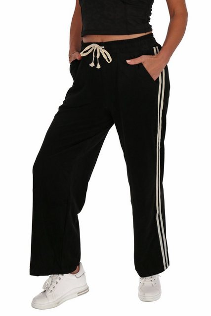 cofi1453 Jogger Pants Sport Freizeit Damen Hose Jogger Streifen Design Jogg günstig online kaufen