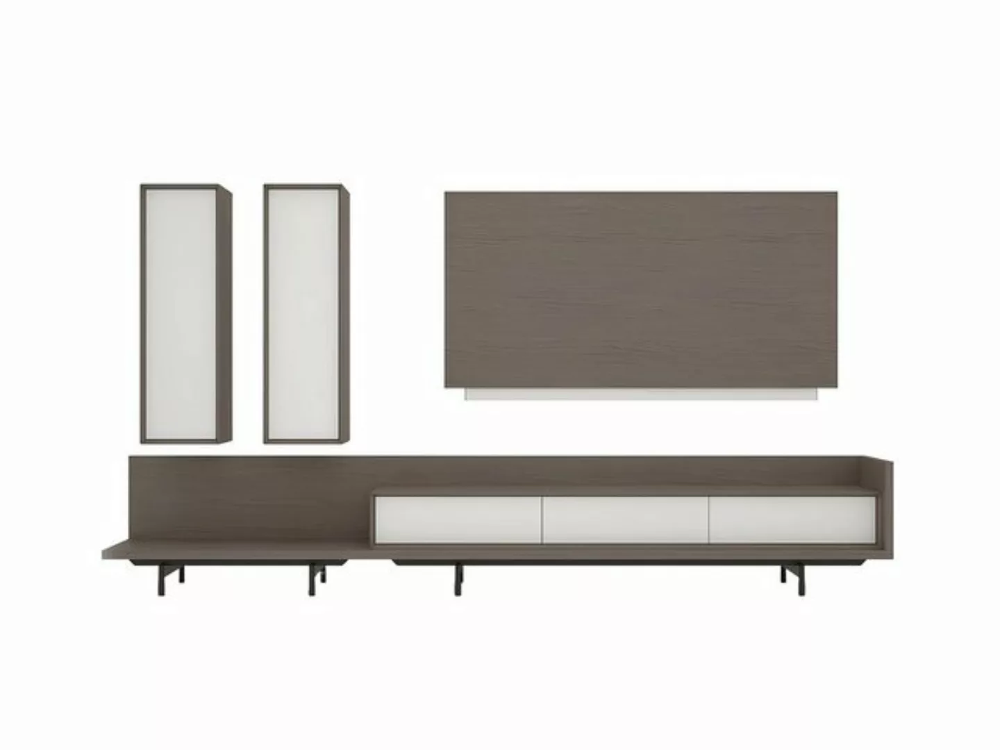 Xlmoebel TV-Schrank Moderne TV-Möbel-Set mit zwei Wandschränken und TV-Stän günstig online kaufen