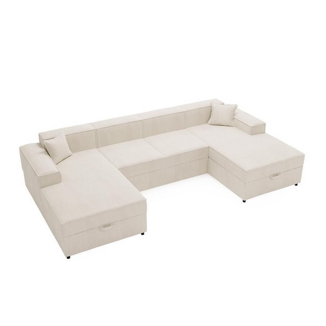 Compleo Ecksofa U-form, Couch U form, SANTO, Modern Ecksofa, mit Bettkasten günstig online kaufen