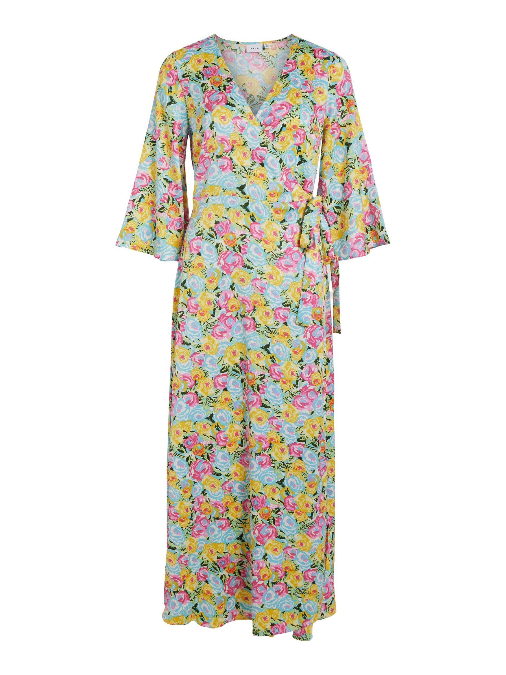 Vila Shirtkleid Legeres Blusenkleid mit Kimono günstig online kaufen