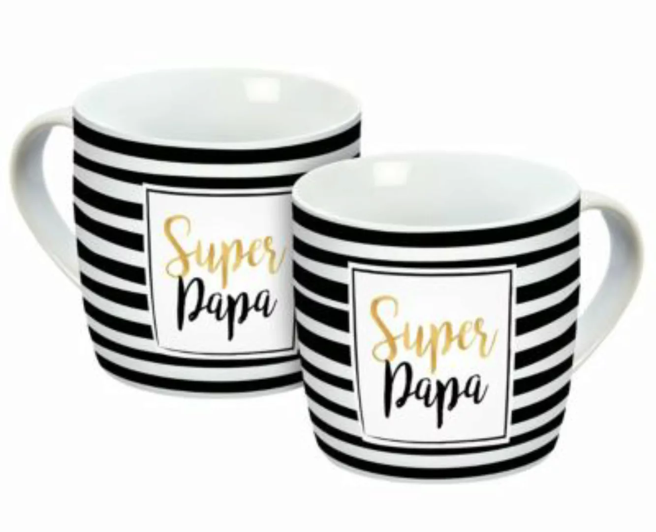 Geda Labels Tasse Super Papa Streifen 300ml Tassen bunt günstig online kaufen