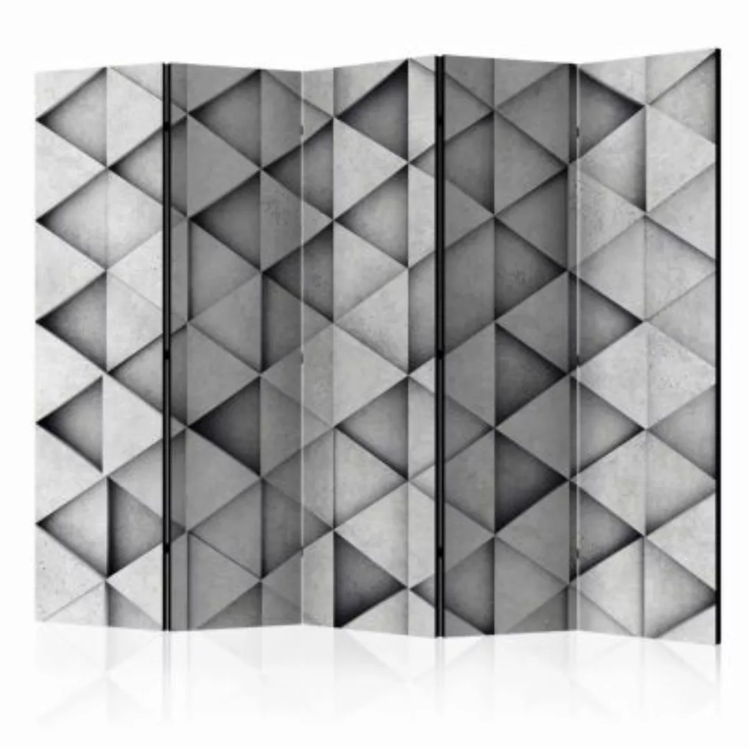artgeist Paravent Grey Triangles II [Room Dividers] grau Gr. 225 x 172 günstig online kaufen