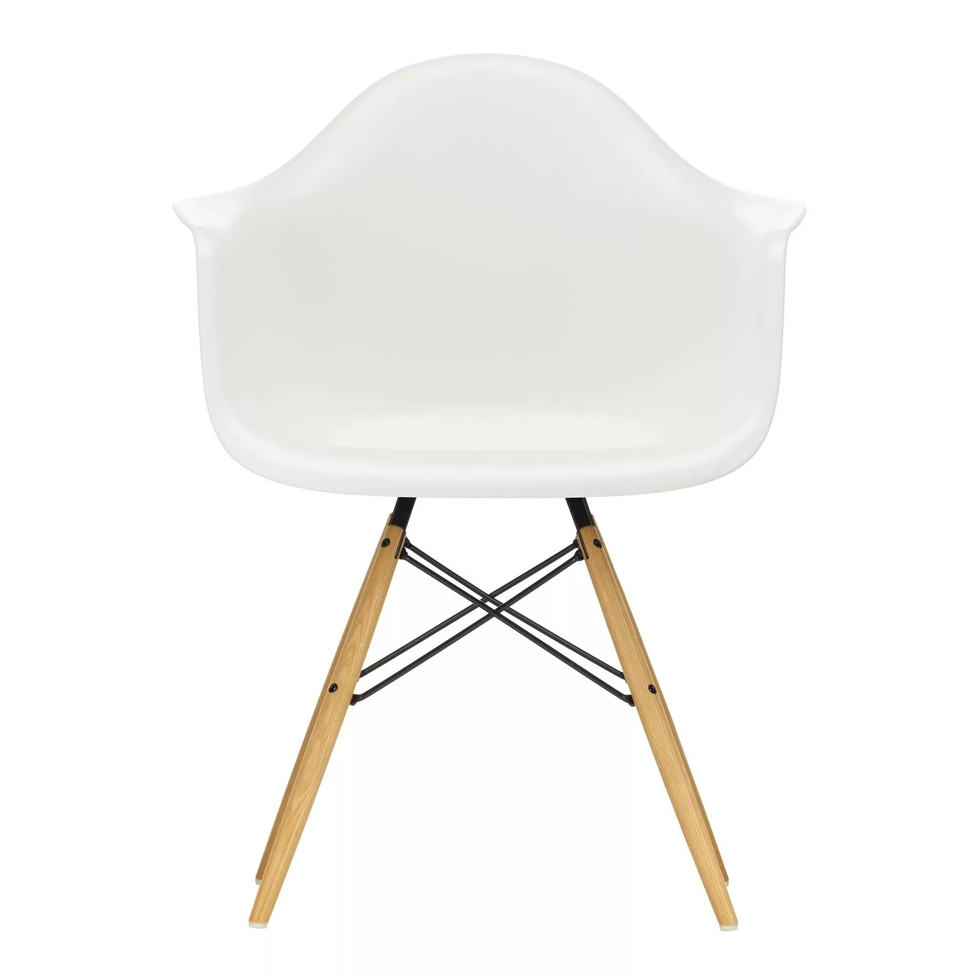 Vitra - Eames Plastic Armchair DAW Gestell Esche - weiß/Sitzschale Polyprop günstig online kaufen