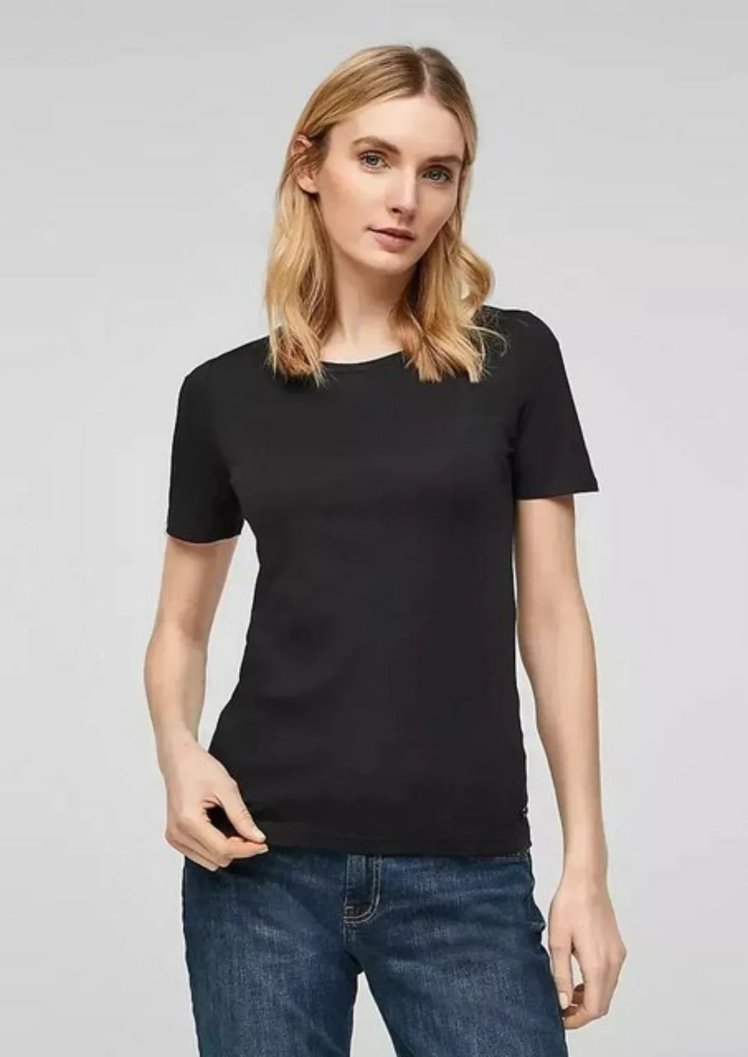 s.Oliver T-Shirt mit zartem Rollsaum günstig online kaufen