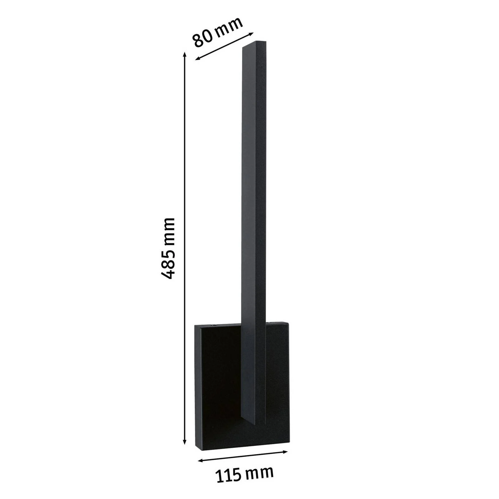 Paulmann LED-Außenwandlampe Levka, anthrazit, 49 cm Alu IP44 günstig online kaufen