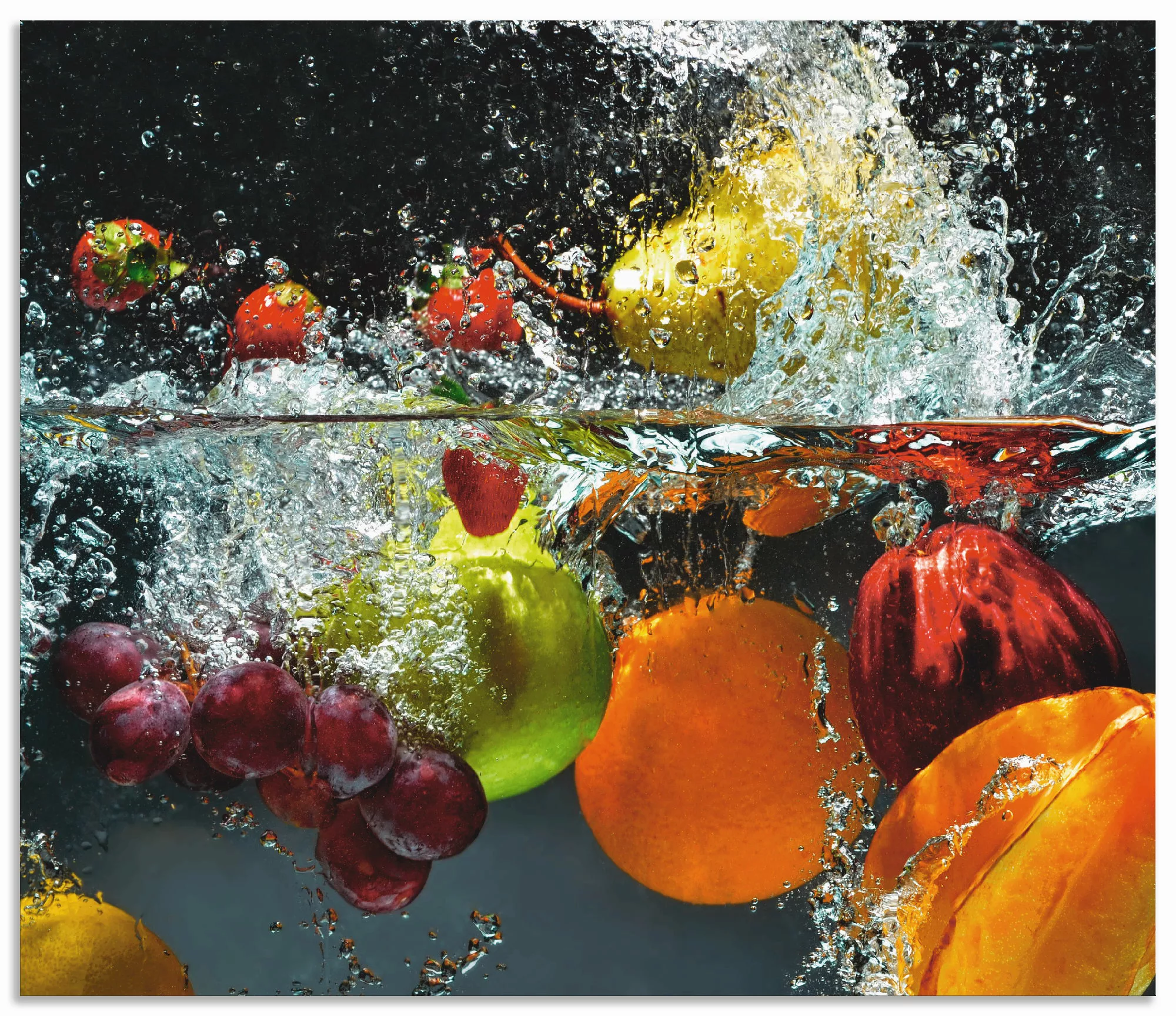Artland Küchenrückwand "Spritzendes Obst auf dem Wasser", (1 tlg.), Alu Spr günstig online kaufen
