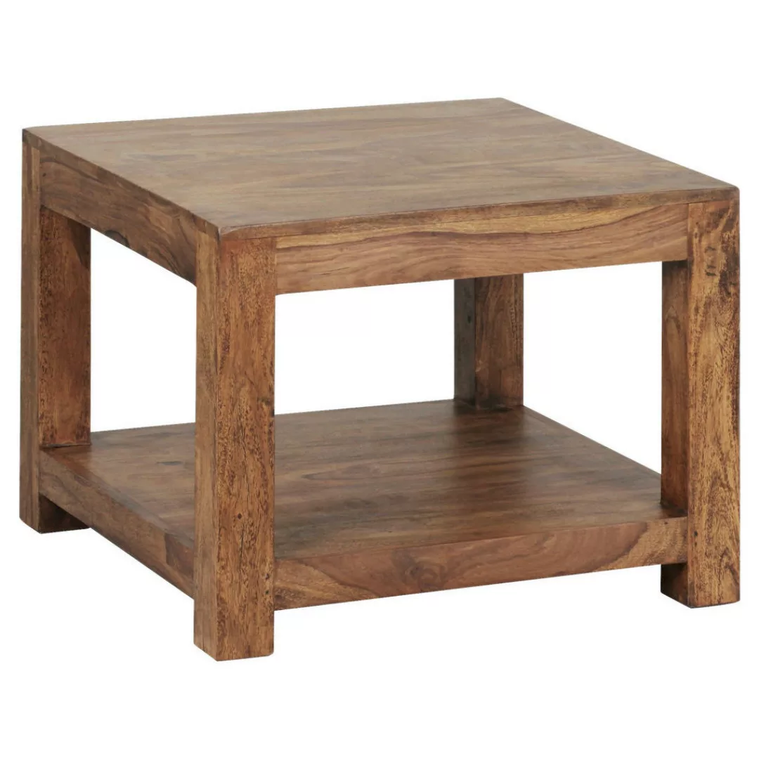 Couchtisch MUMBAI Massiv-Holz Sheesham 60 x 60 cm Wohnzimmer-Tisch Design d günstig online kaufen