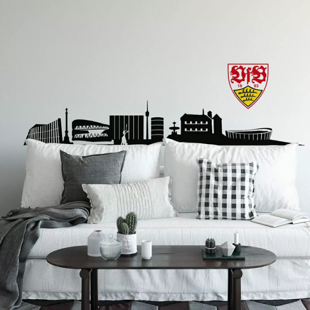 Wall-Art Wandtattoo »VfB Stuttgart Skyline mit Logo«, (1 St.), selbstkleben günstig online kaufen