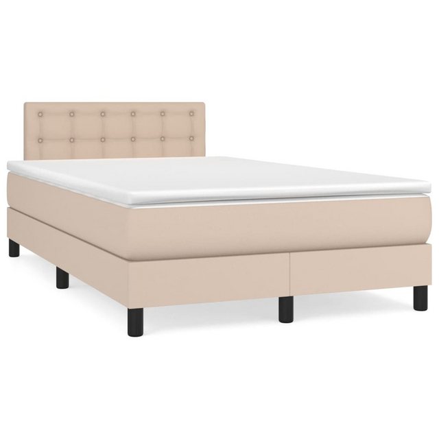 vidaXL Boxspringbett, Boxspringbett Matratze Cappuccino-Braun 120x200cm Kun günstig online kaufen