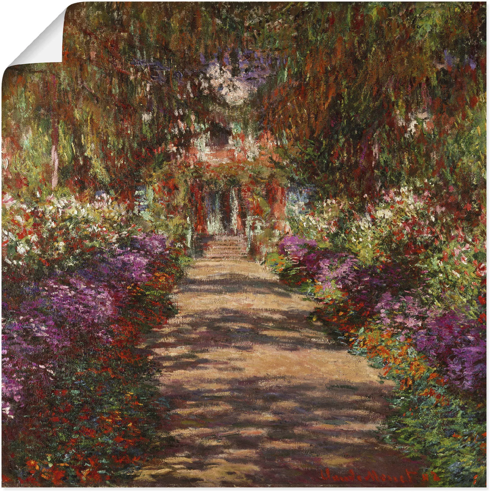 Artland Wandbild "Weg in Monets Garten in Giverny. 1902", Garten, (1 St.), günstig online kaufen