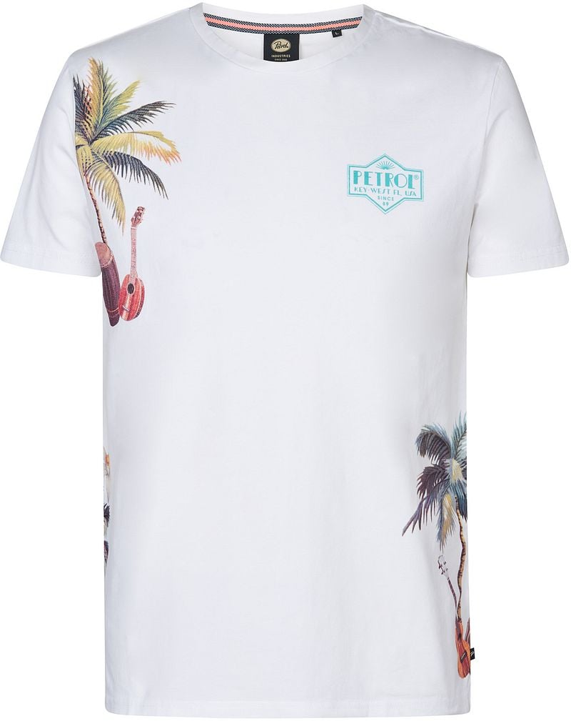 Petrol T-Shirt Islandcrest Print Weiß - Größe XXL günstig online kaufen