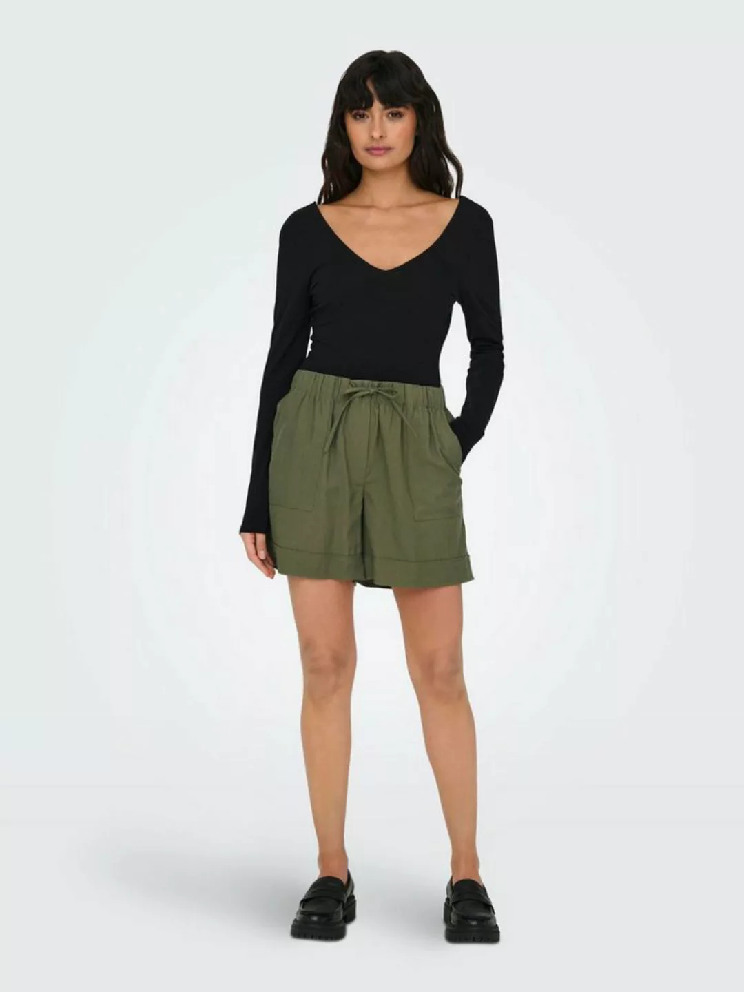 JACQUELINE de YONG Bermudas Shorts elastische Taille Kordelzug Seitentasche günstig online kaufen