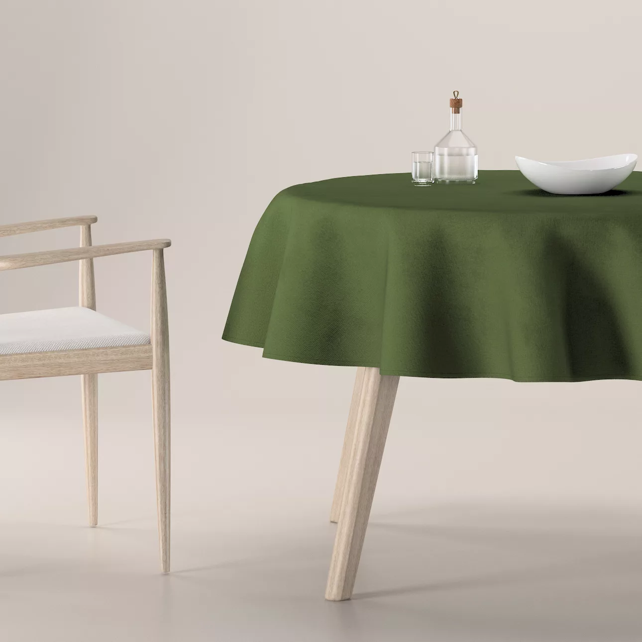 Runde Tischdecke, waldgrün, Crema (185-87) günstig online kaufen