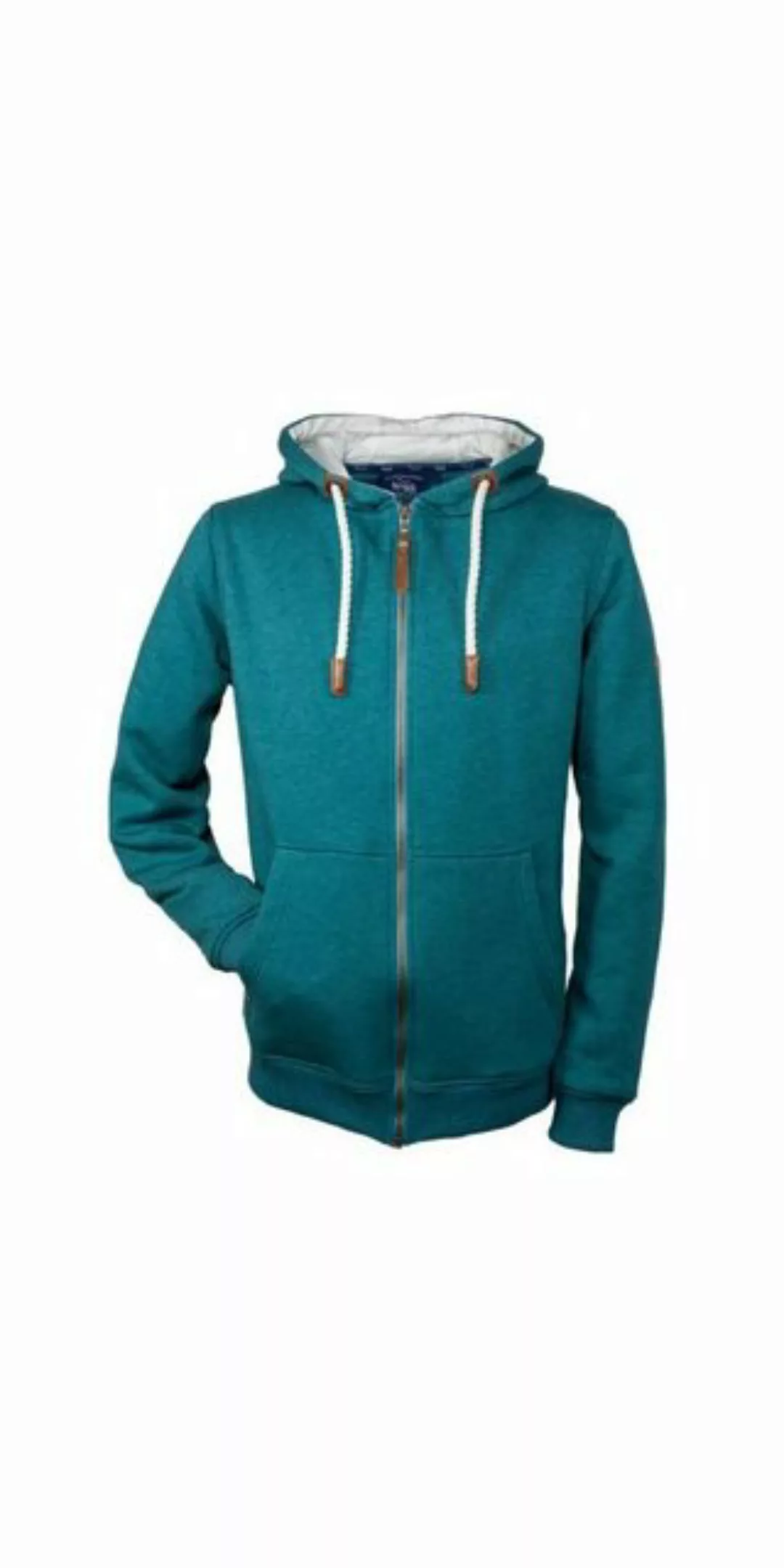 Brigg Strickpullover Kapuzensweatjacke Hoodie Türkis günstig online kaufen