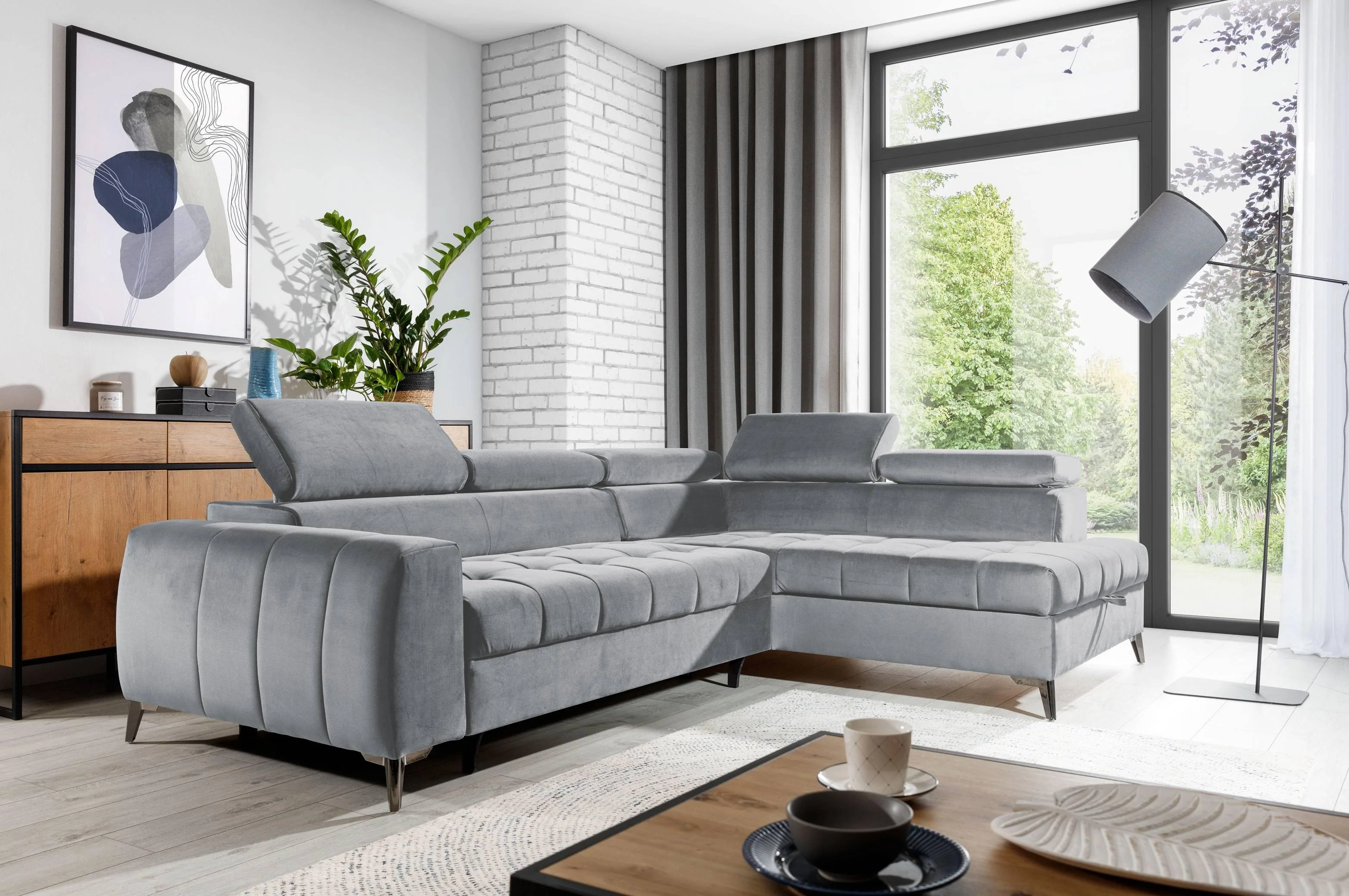 NADUVI Collection | Ecksofa Tulis rechts Samt günstig online kaufen