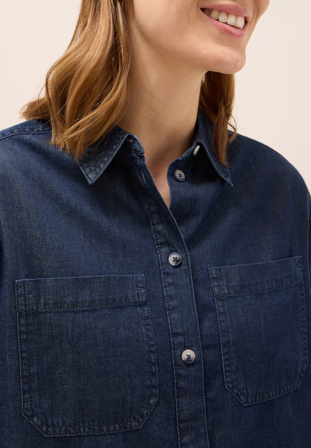 Cecil Hemdbluse, im Denim-Look günstig online kaufen