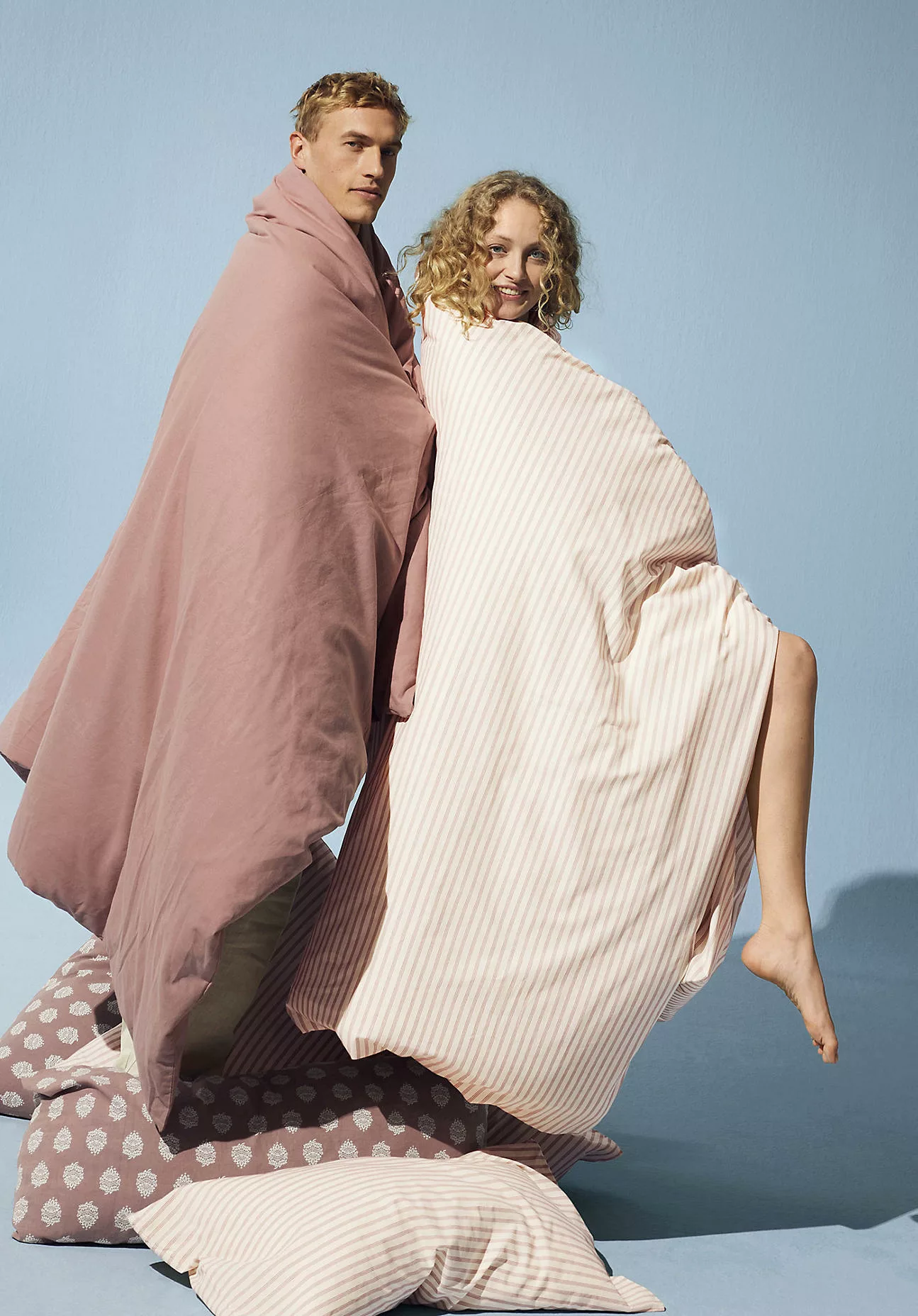 hessnatur Bettwäsche-Set aus Bio-Baumwolle mit Hanf - rosa - Größe 155x220 günstig online kaufen