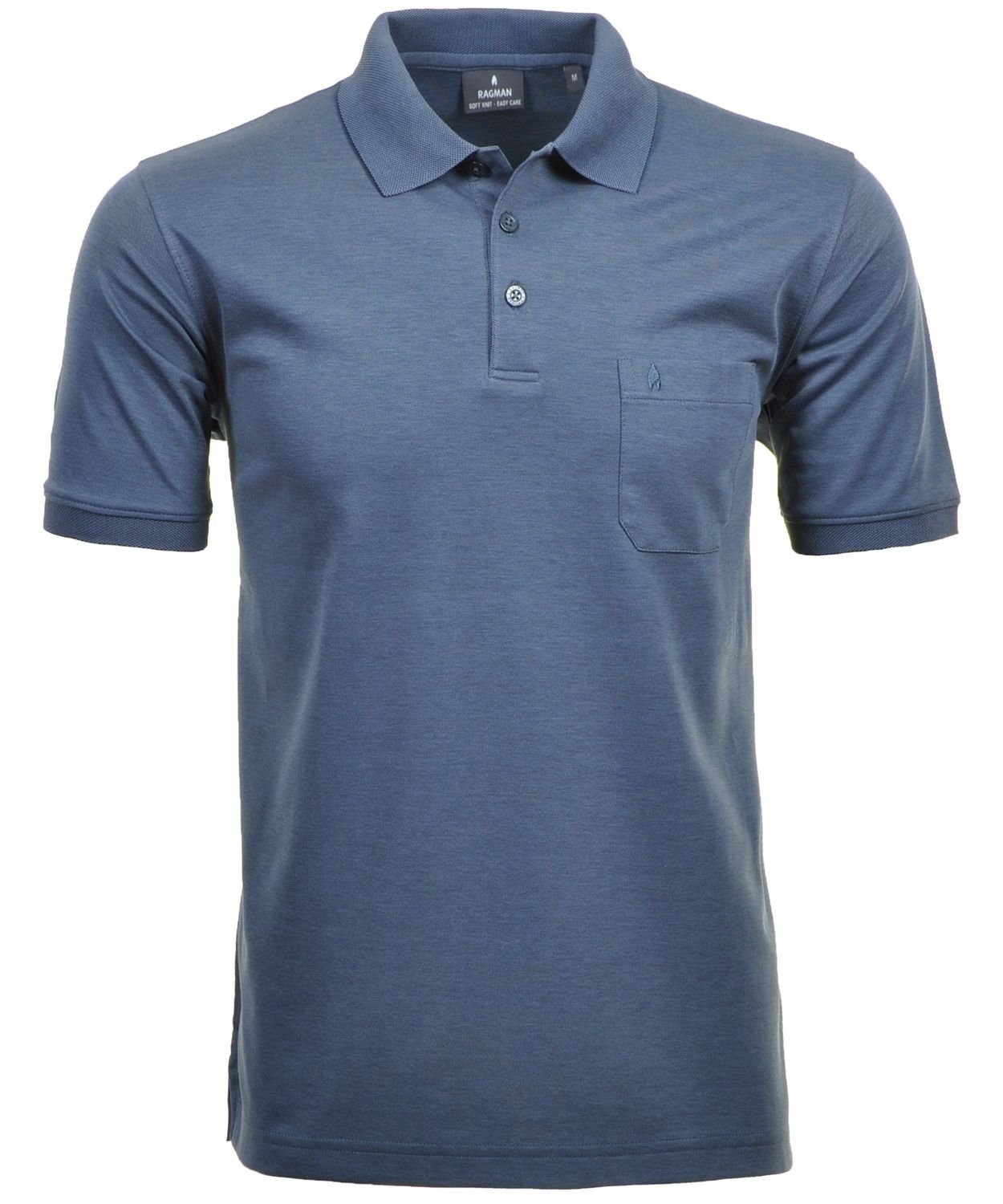 RAGMAN Poloshirt Herren Poloshirt Baumwolle Softknit-Polo günstig online kaufen
