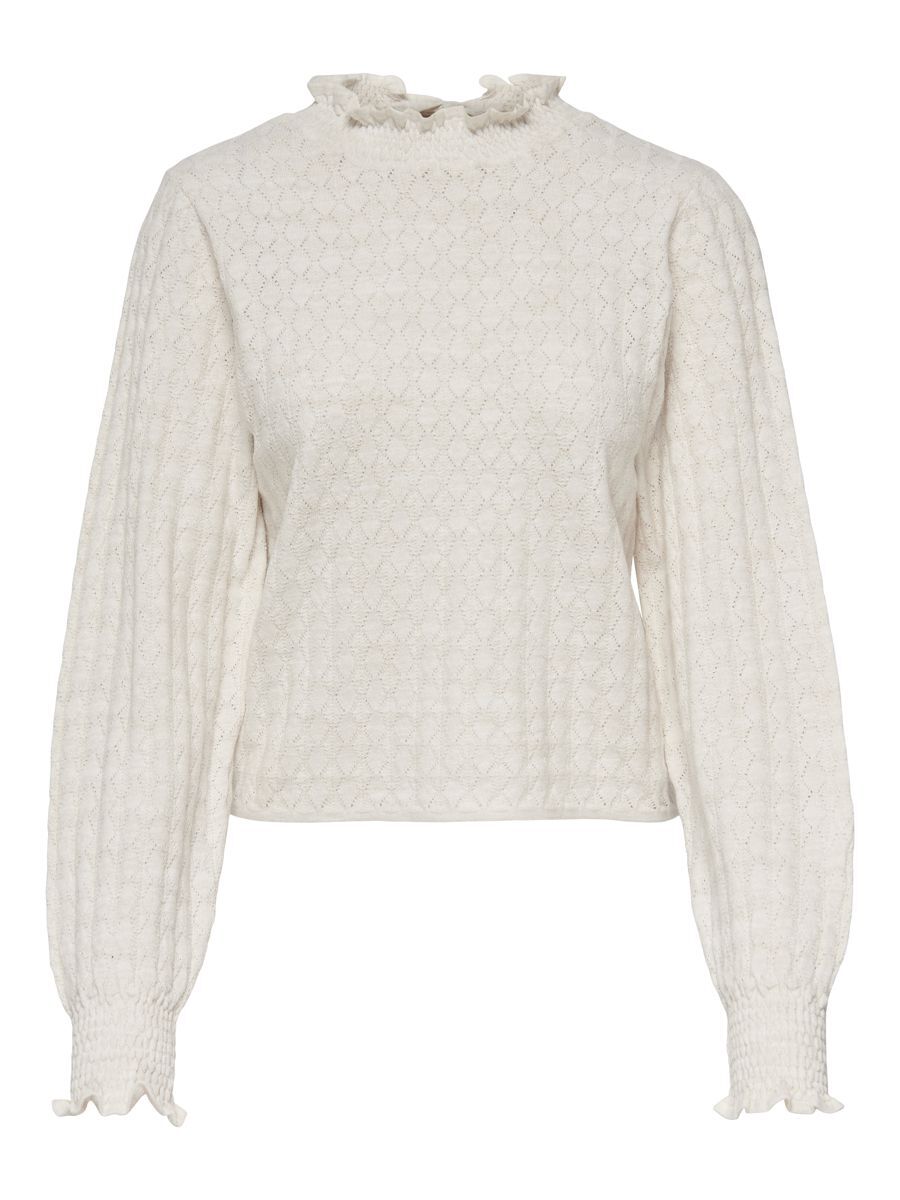 ONLY Rückendetail Strickpullover Damen White günstig online kaufen