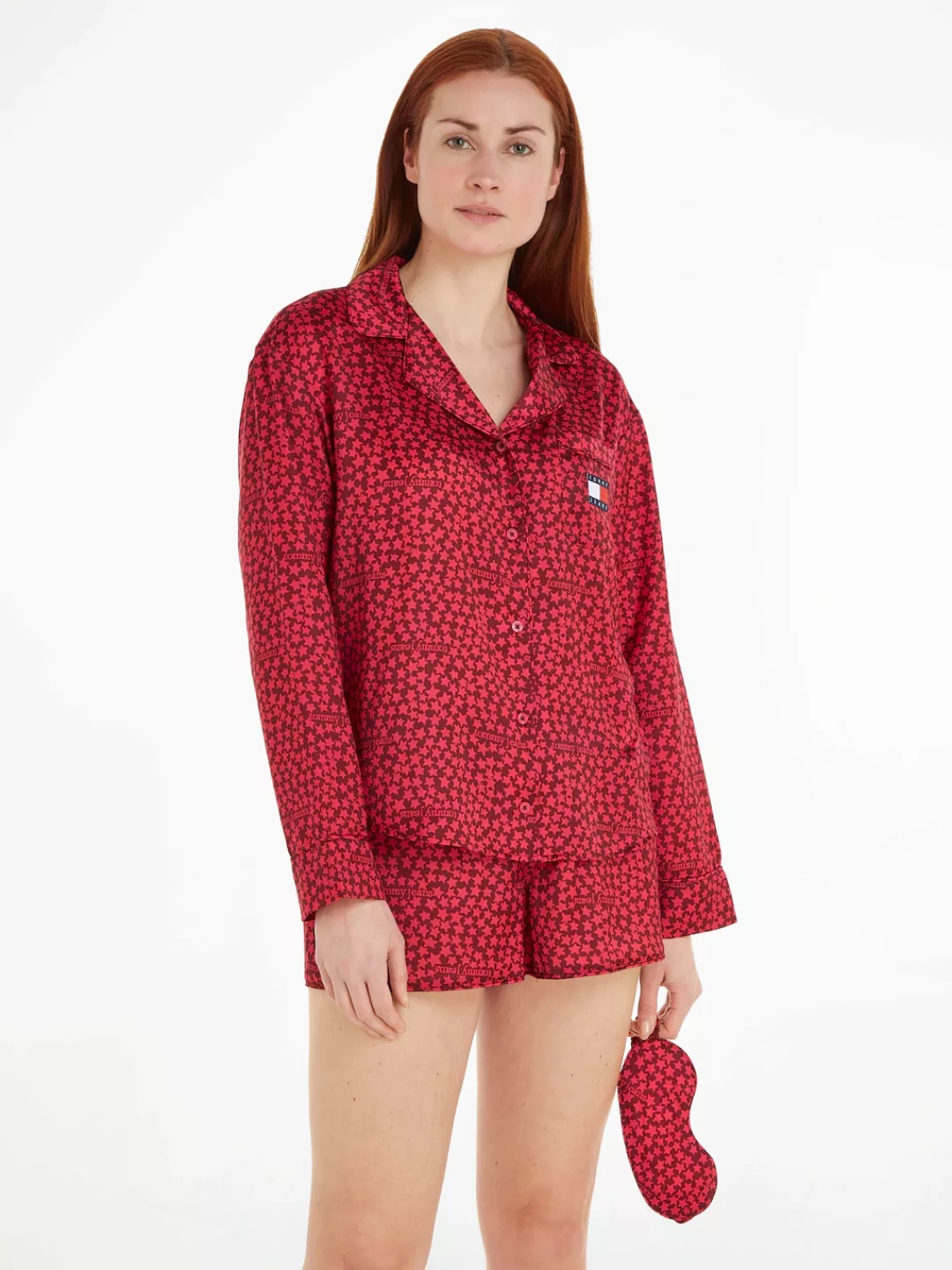 Tommy Hilfiger Underwear Pyjama "SHRT,SHT PANTS PJ PRT", (3 tlg.), mit Schl günstig online kaufen