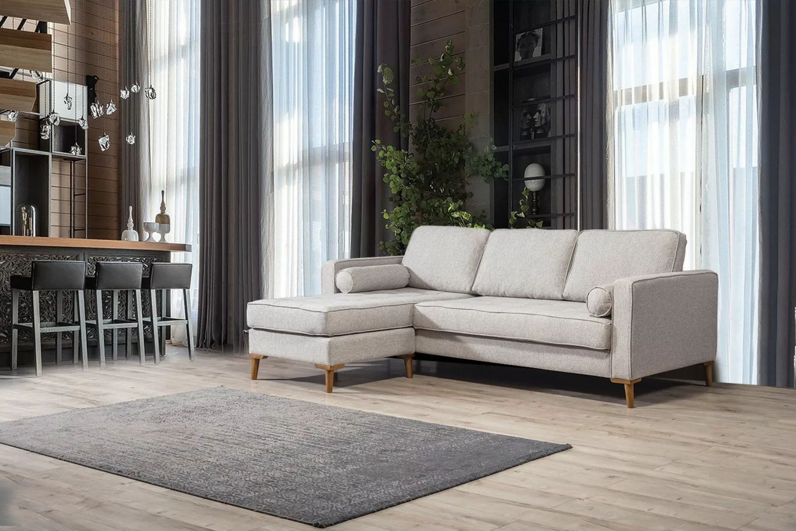 Villa Möbel Ecksofa Simply, 1, Quality Made in Turkey- Pflegeleichter Mikro günstig online kaufen