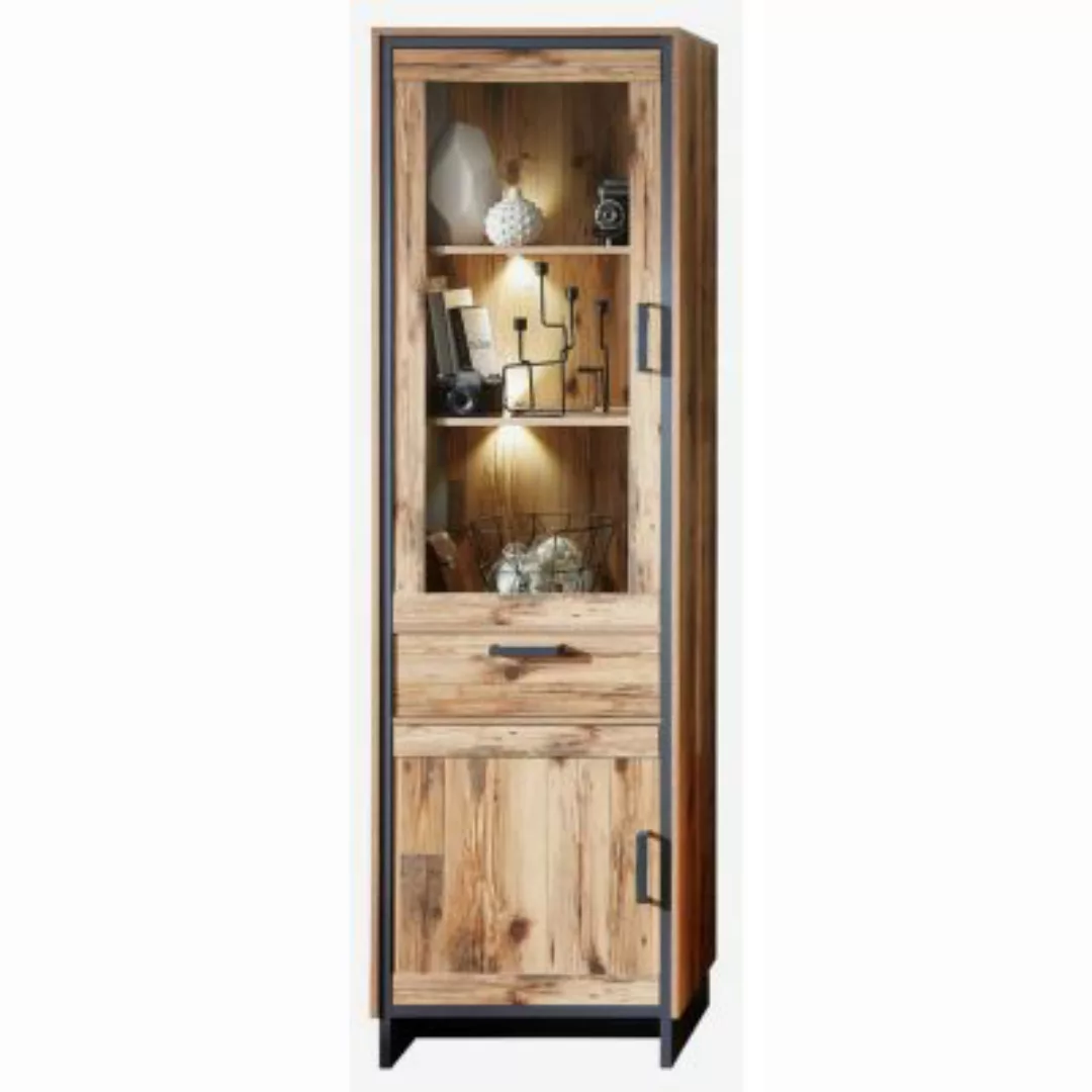 Lomadox Vitrine Wohnbereich mit LED-Beleuchtung PISCO-36 in Alpine Lodge Nb günstig online kaufen