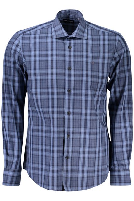 North Sails Langarmhemd Elegantes Kariertes Herren Langarmshirt in Blau mit günstig online kaufen