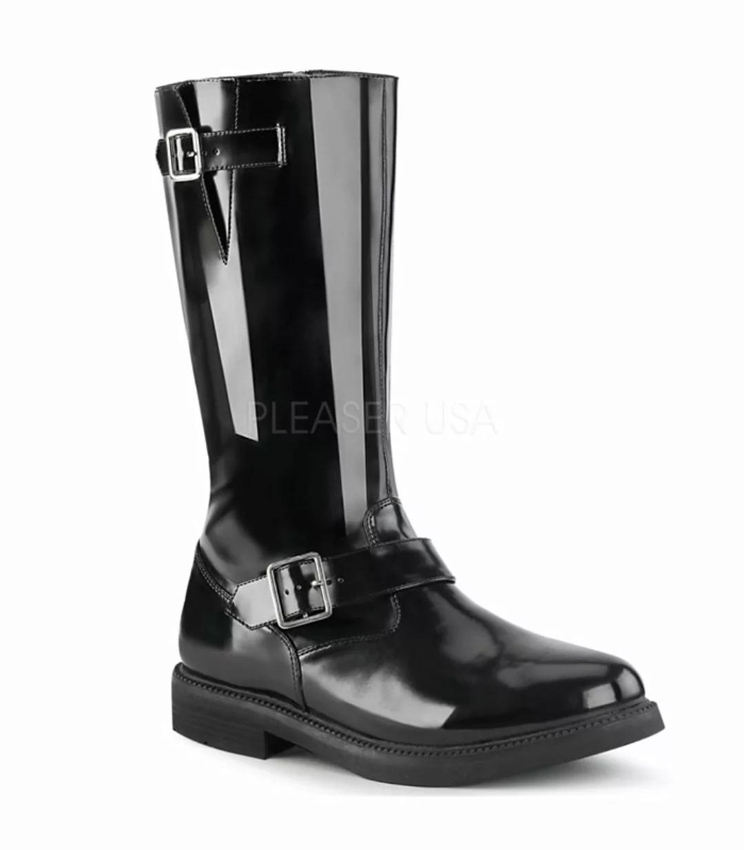 Stiefel OFFICER-201 - Schwarz Lack (Schuhgröße: L) günstig online kaufen