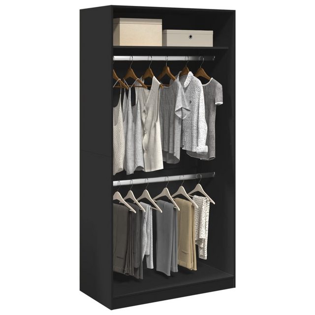 vidaXL Kleiderschrank Kleiderschrank Schwarz 100x50x200 cm Spanplatte günstig online kaufen