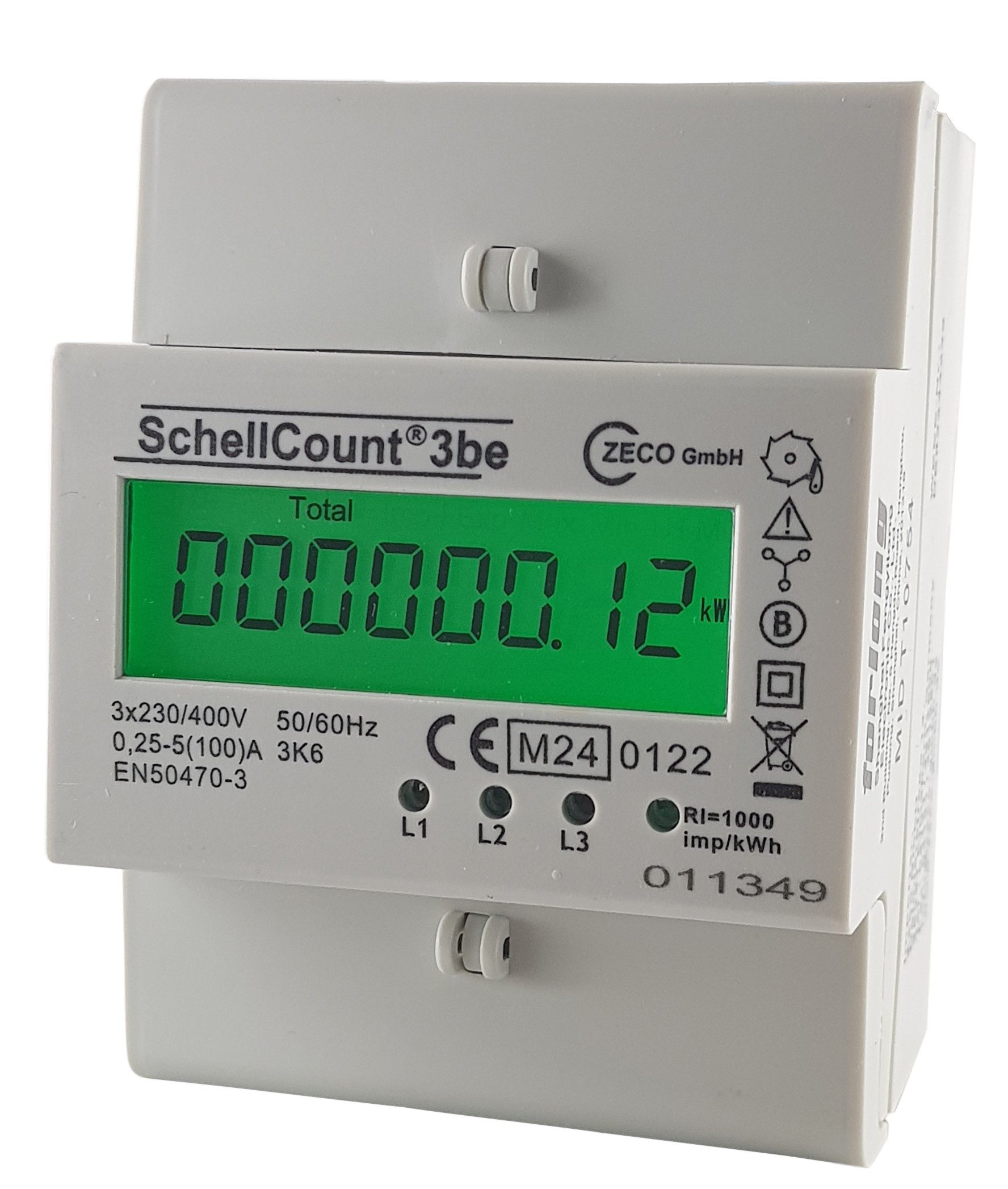 Schellcount Drehstromzähler 3-Phasen Energiezähler, MID geeicht, günstig online kaufen