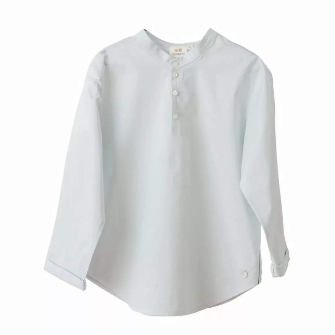 Zimt & Grün Langarmhemd Langarm-Hemd, Mandarin-Kragen, Weiss Langarm-Hemd A günstig online kaufen