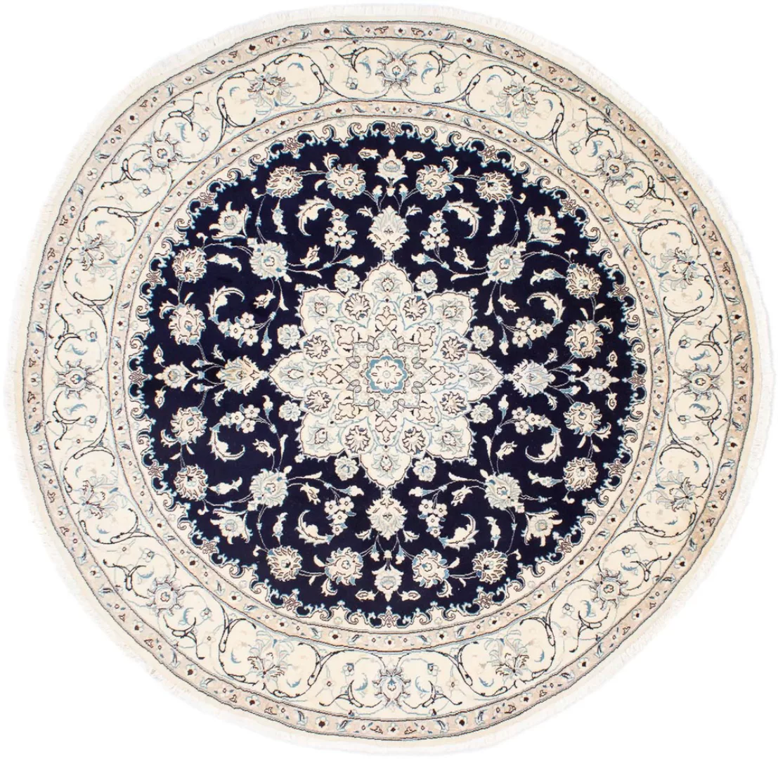 morgenland Orientteppich »Perser - Nain rund - 243 x 243 cm - dunkelblau«, günstig online kaufen