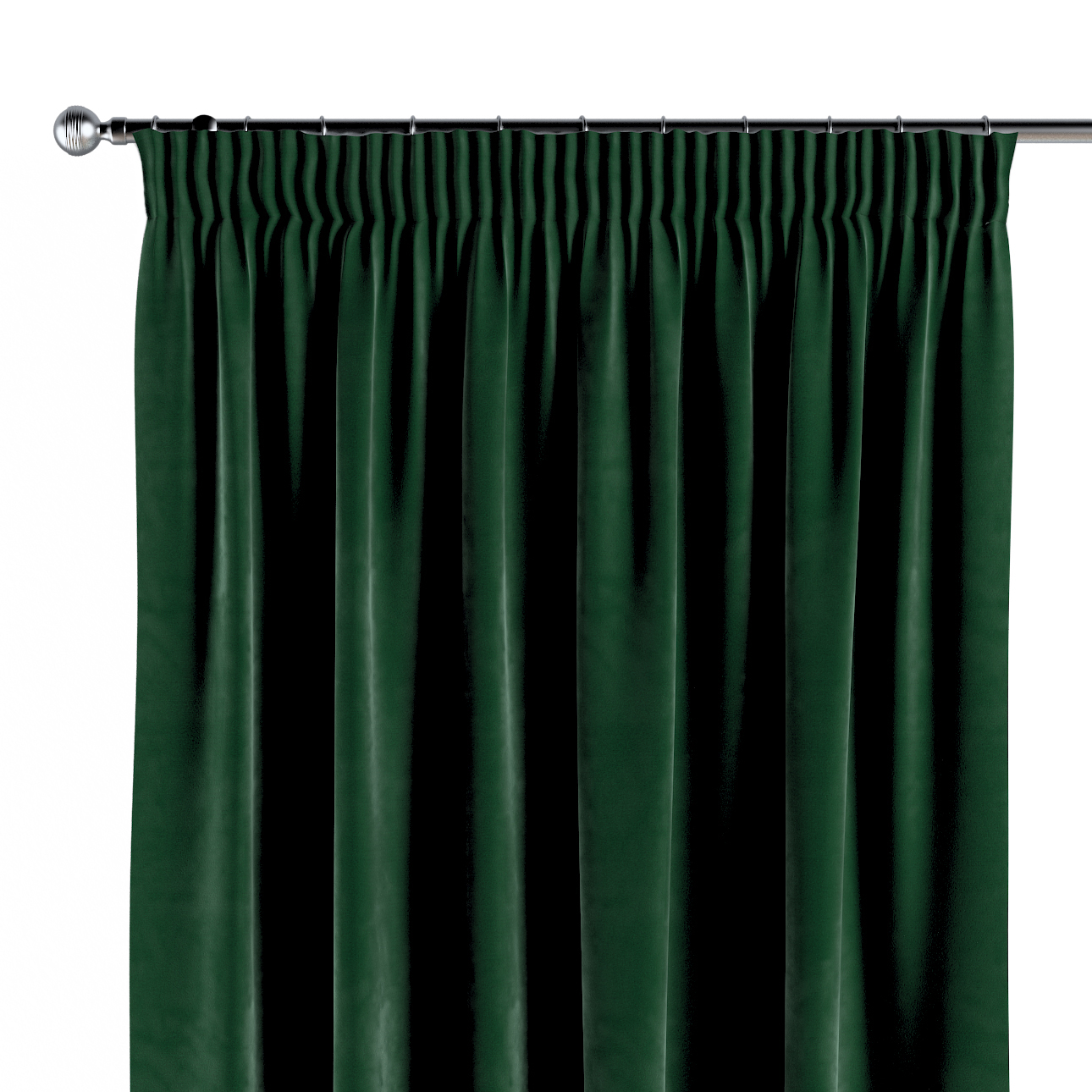 Vorhang mit Kräuselband, grün, Velvet (704-13) günstig online kaufen