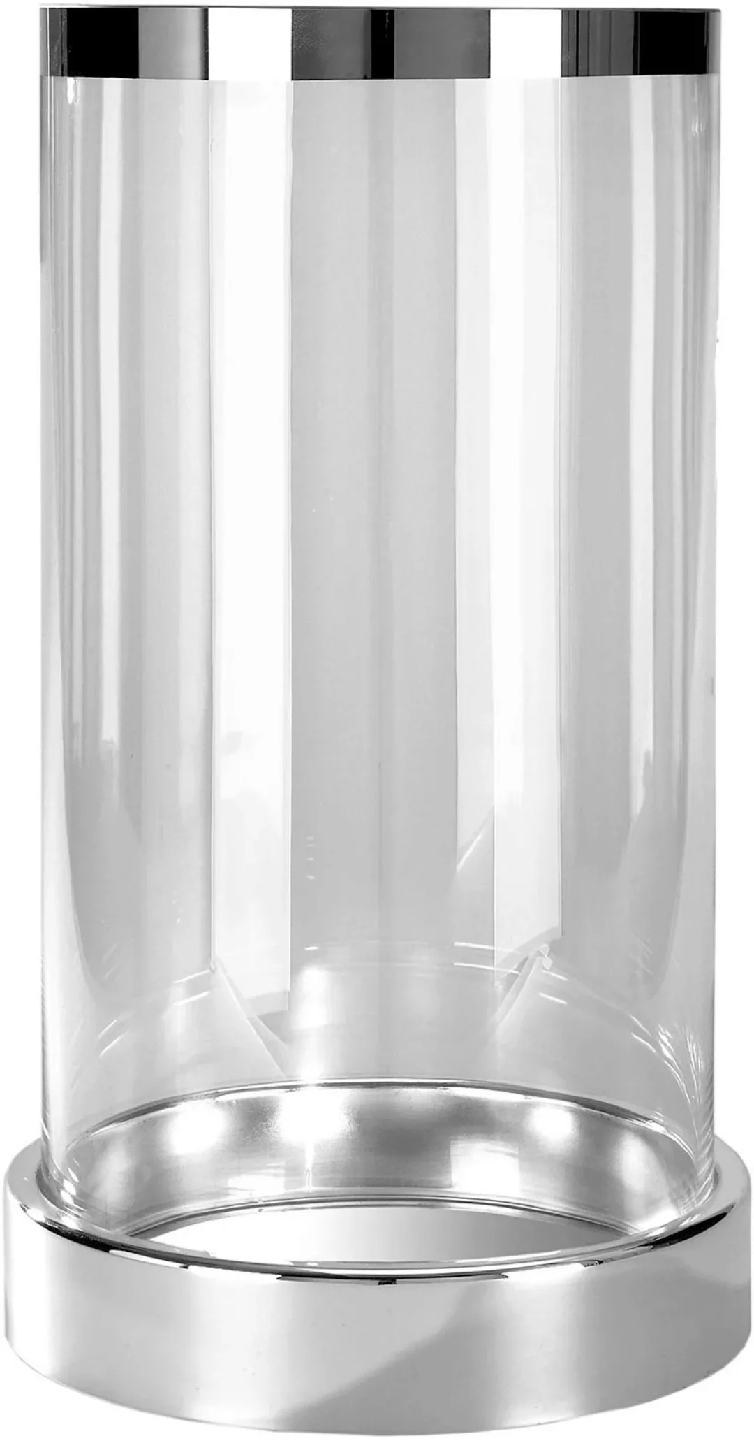 Fink Windlicht »EMPIRE«, (1 St.), Silberfarben - Eisen vernickelt mit Glas, günstig online kaufen